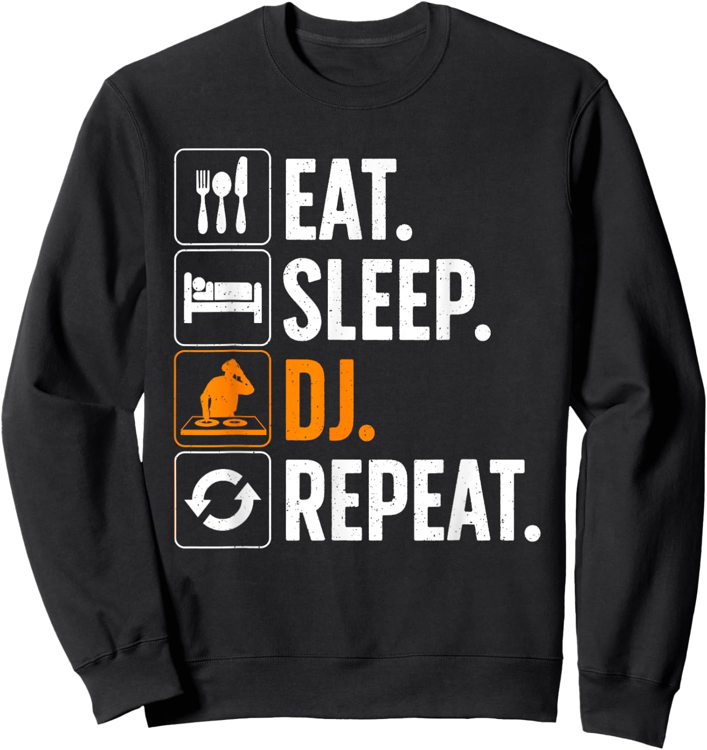 Cool DJ Women Disc Jockey Radio DJs Jazz Music Lover Sweatshirt - Sweatshirt | Black