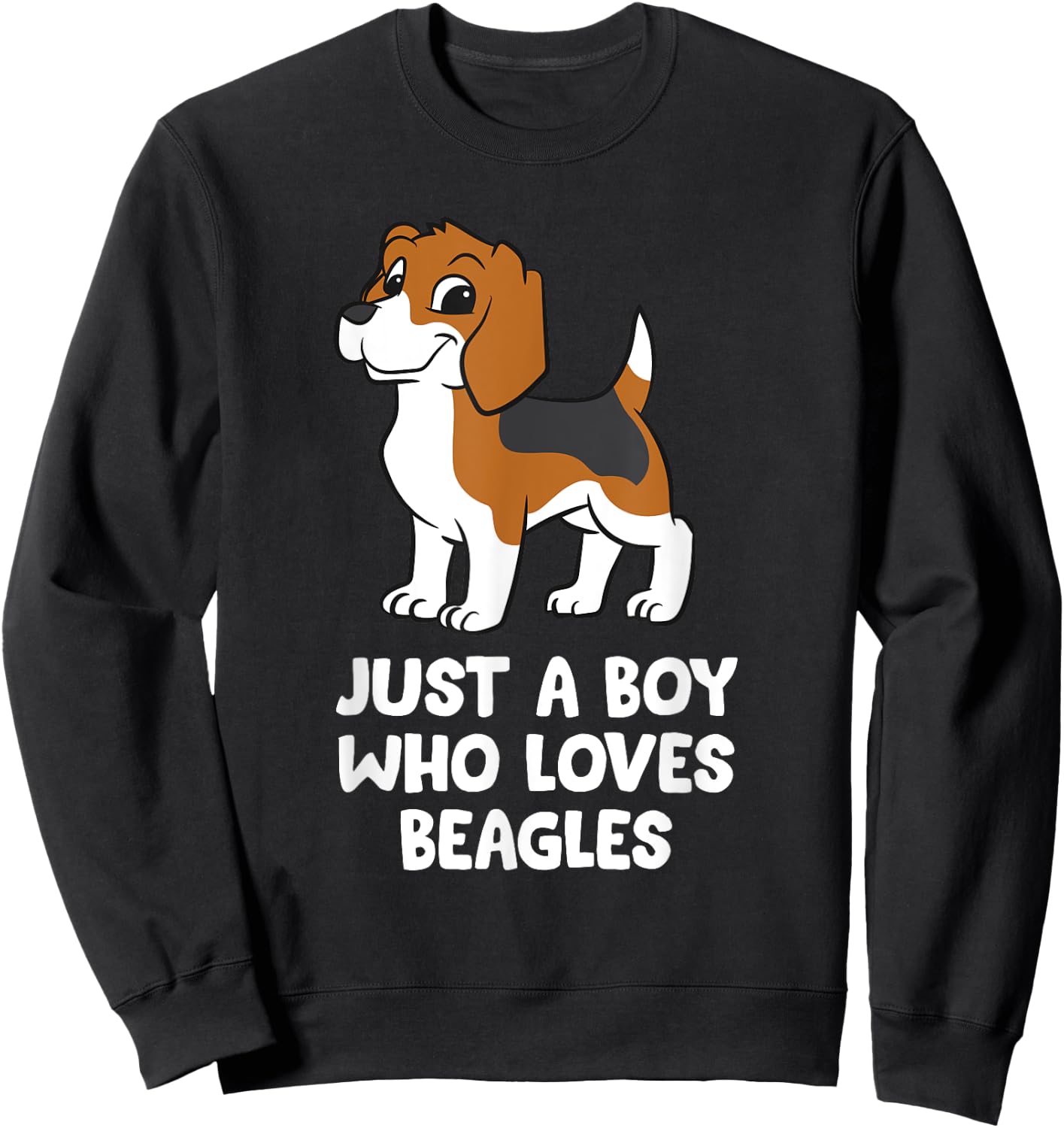 Beagle Dog Boy Just a Boy Who Loves Beagles Sweatshirt - Sweatshirt | Black