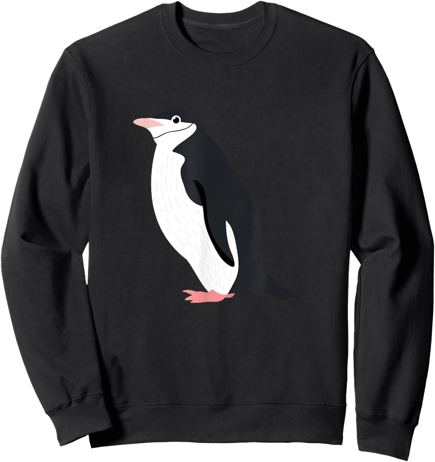 Cute Chinstrap Penguin for Funny Antarctic Animals Lover Sweatshirt - Sweatshirt | Black