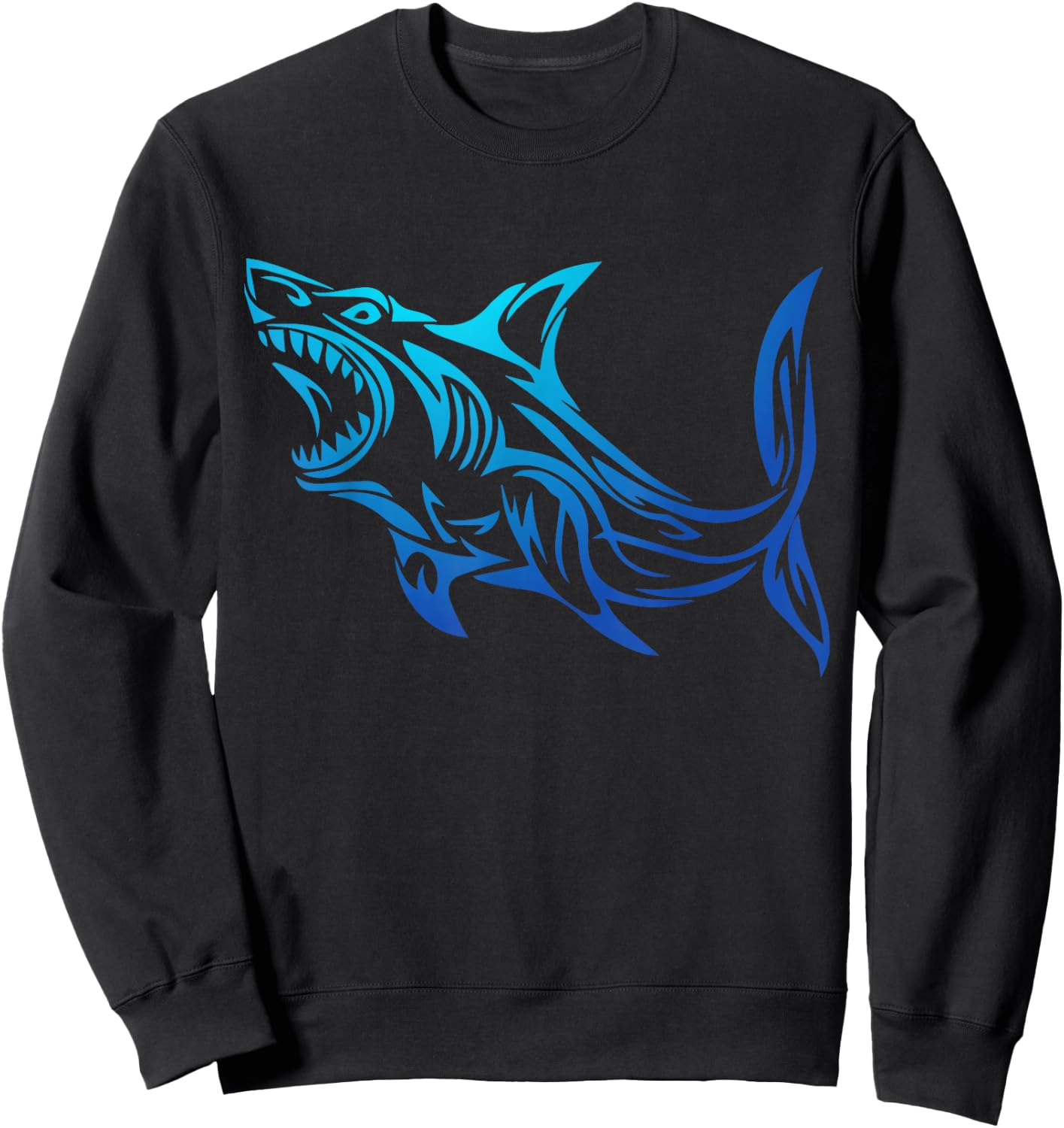 Hawaii Tribal Style Shark for Hawaiian beach lover Cool Men Women Kids Sweatshirt - Sweatshirt | Black