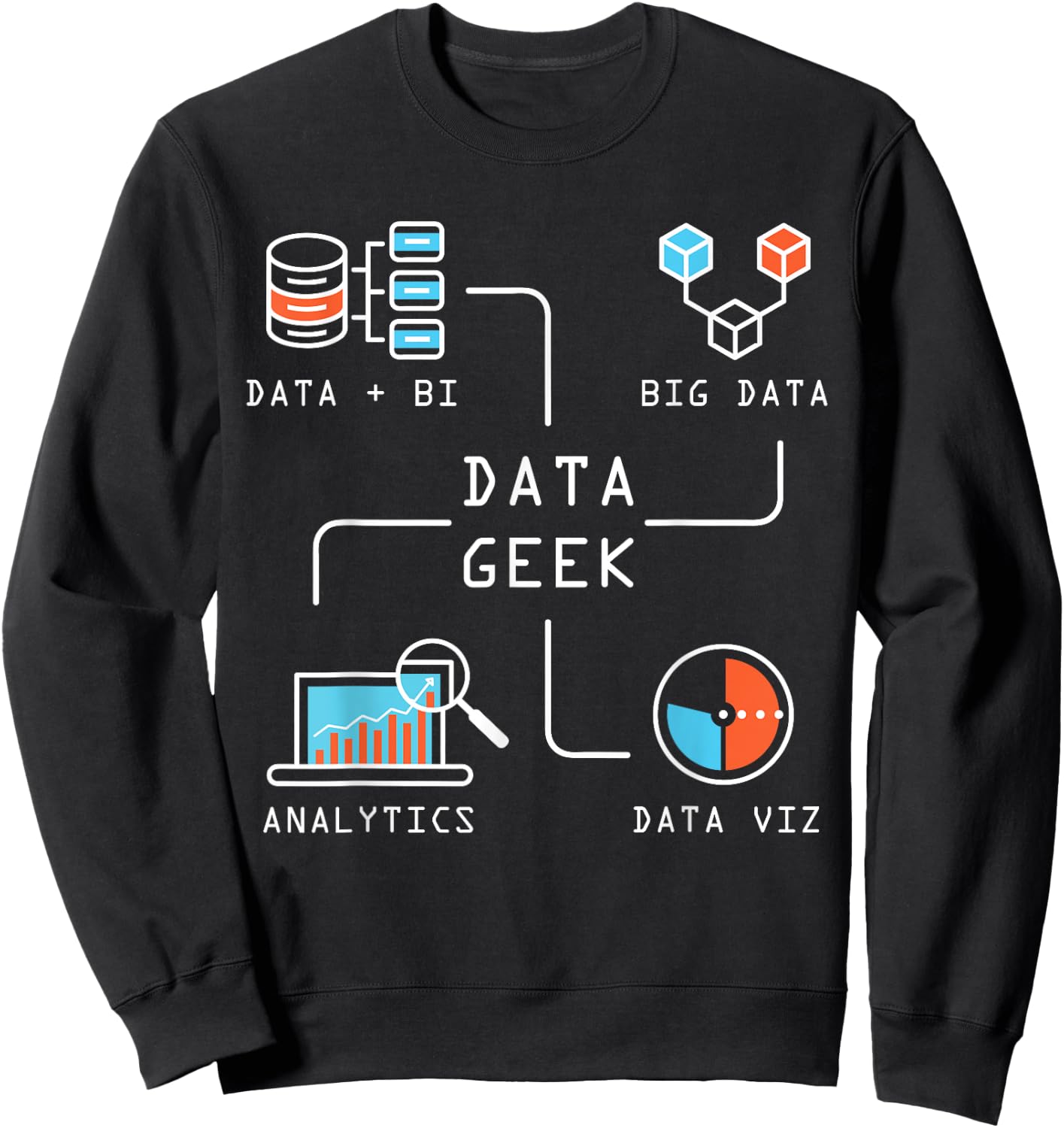 Data Geek Information Analyst Gift Software Data Sweatshirt - Sweatshirt | Black