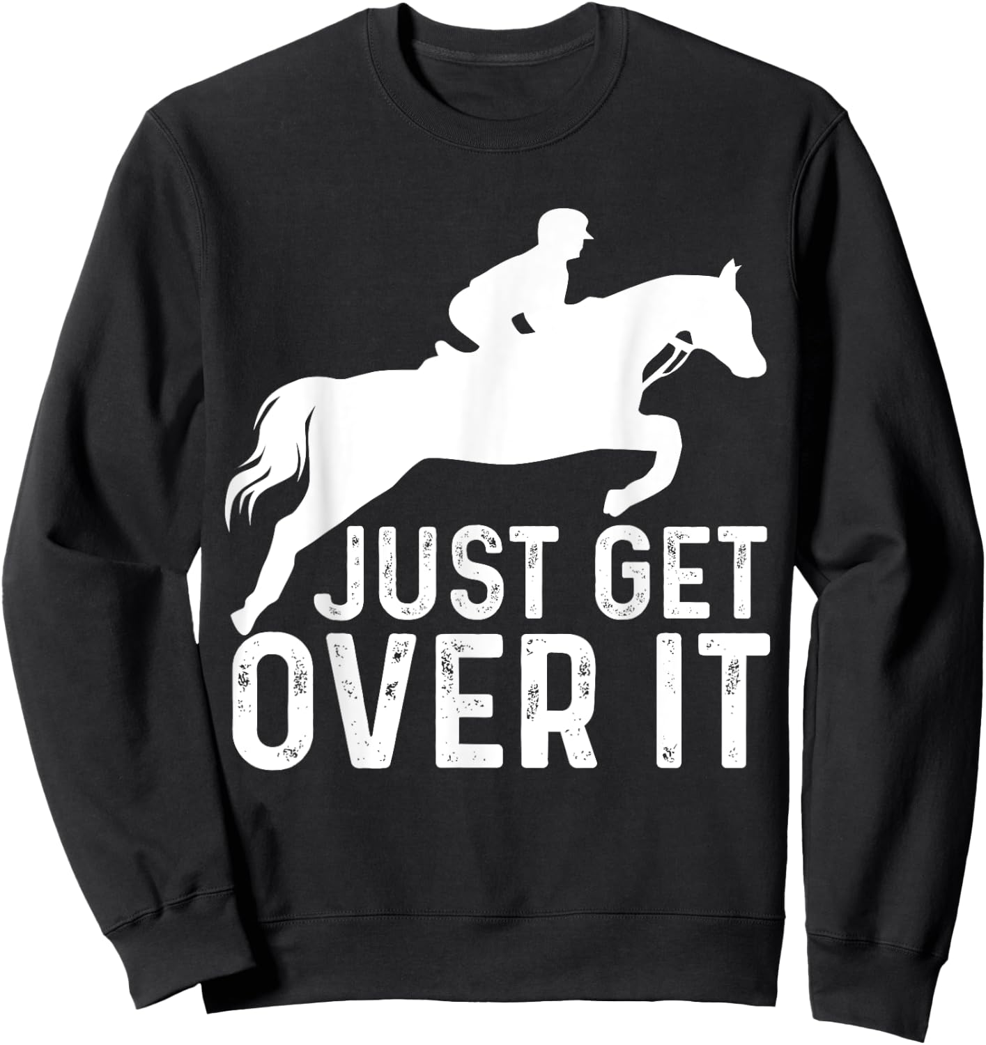 English Horse Riding Hunter Jumper Girl Horseback Riding Sweatshirt - Sweatshirt | Black