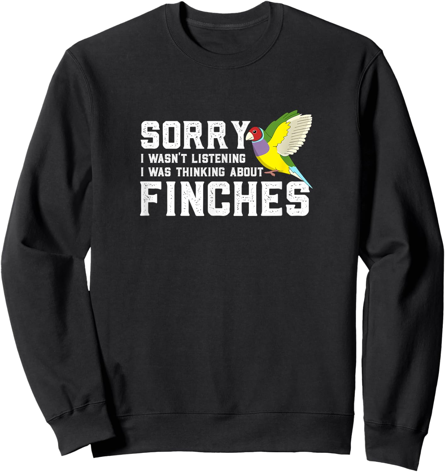 Rainbow Finches - Bird gift - Funny Gouldian Finch Sweatshirt - Sweatshirt | Black
