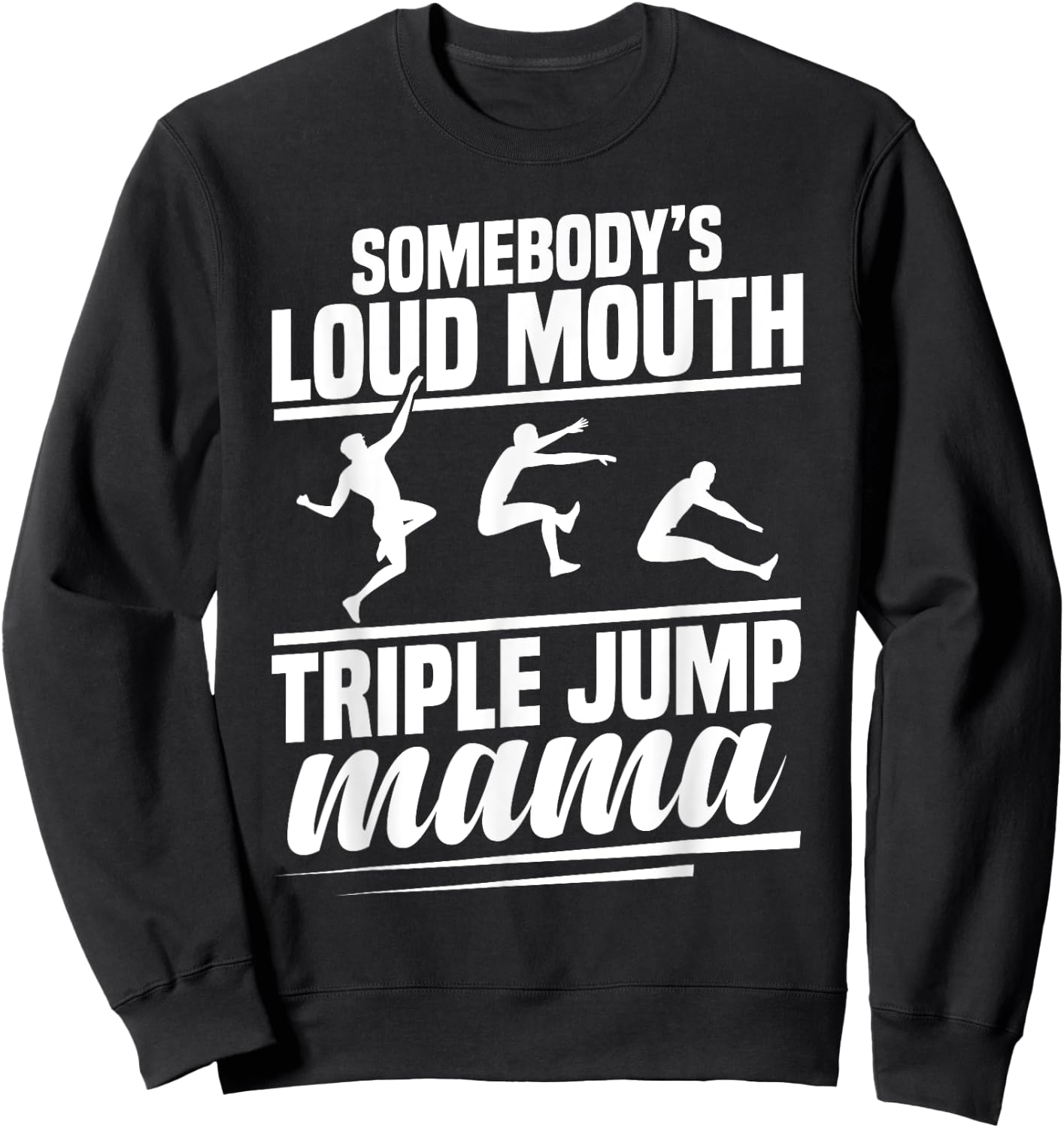Triple Jump Spikes Track & Field Spikes Triple Jump Athlete Sweatshirt - Sweatshirt | Black