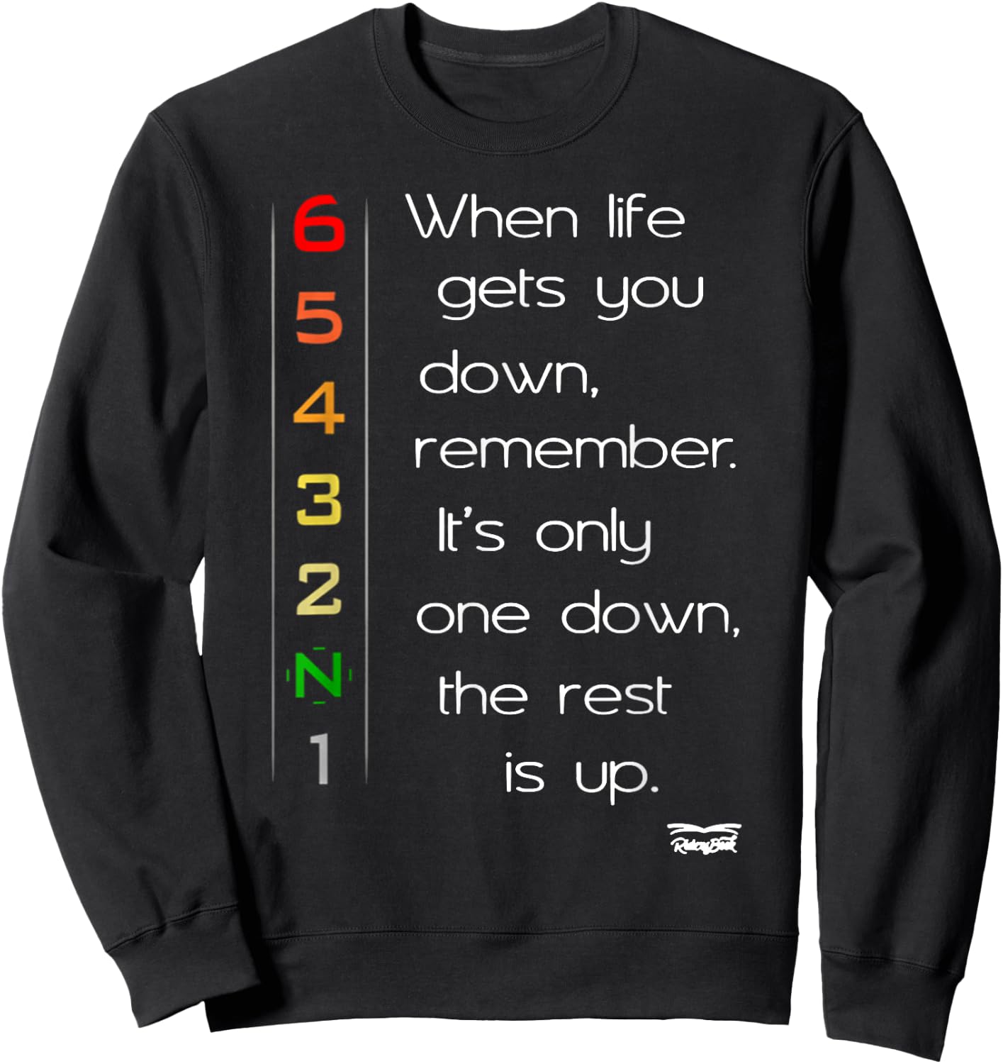 When life gets you down Motorcycle Motorbike Gears Gift Sweatshirt - Sweatshirt | Black