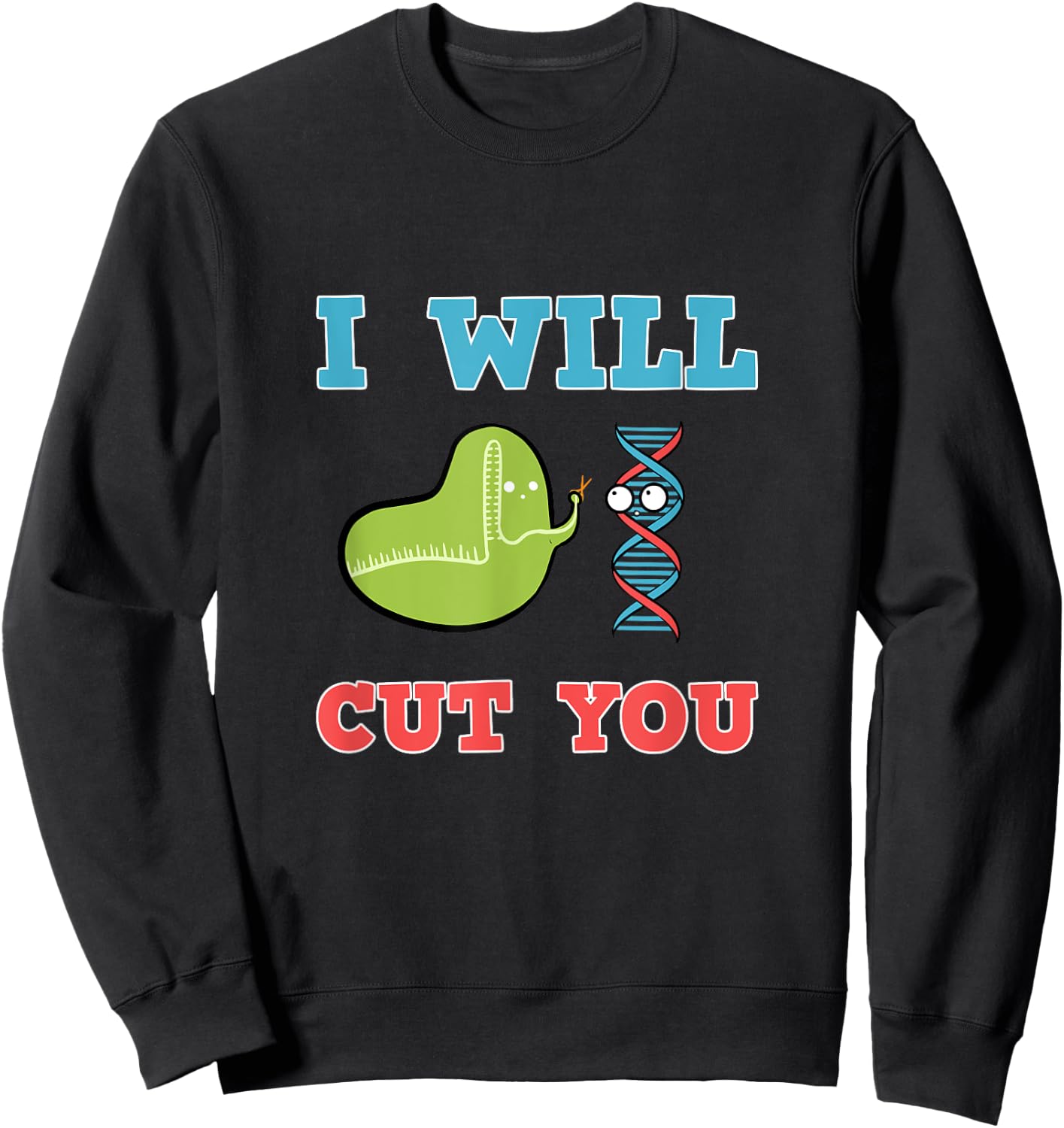 Cool Crispr Gene Editing Cas 9 Bacterium DNA Biotechnology Sweatshirt - Sweatshirt | Black