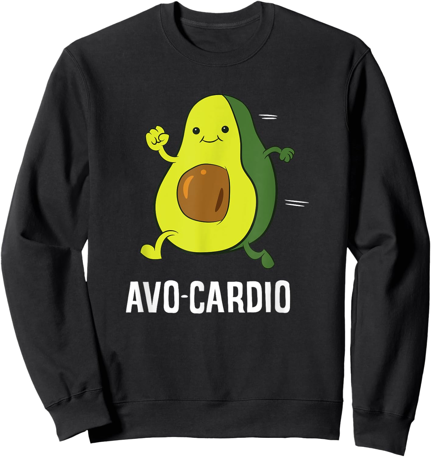 Funny Avo-Cardio Avocado Fitness Exercise Avocado Avocardio Sweatshirt - Sweatshirt | Black