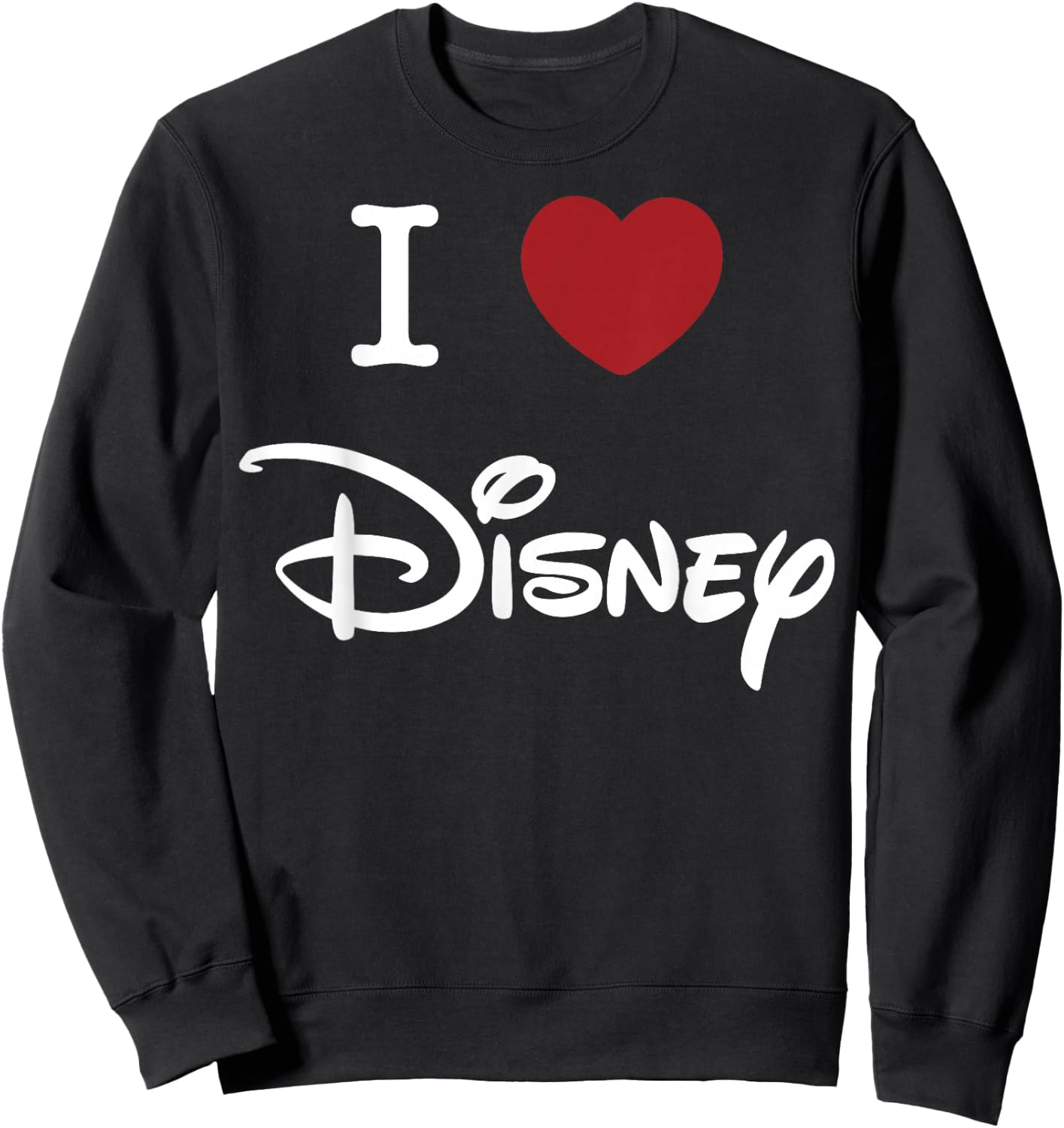 Disney I Love Disney Heart Logo Sweatshirt - Sweatshirt | Black