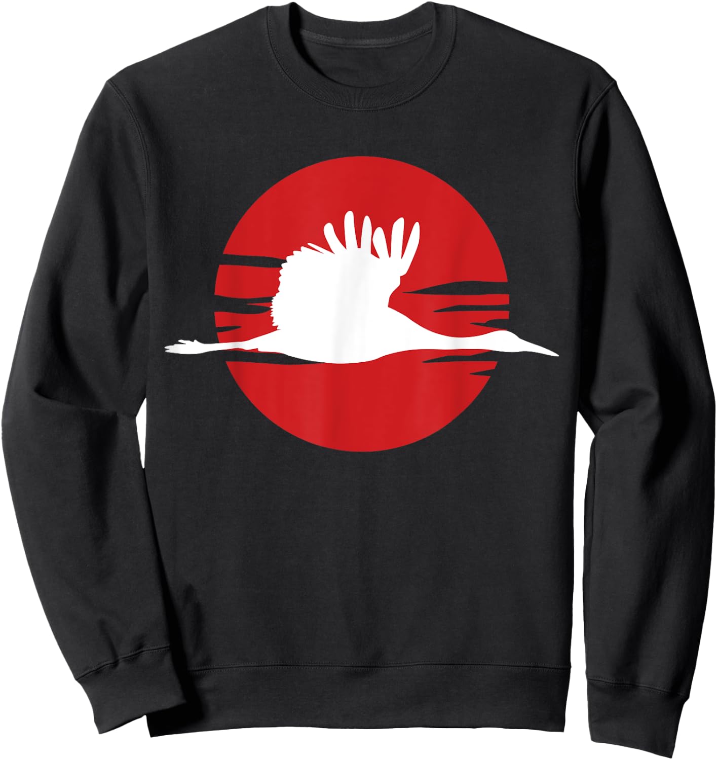 Crane Bird Sandhill Crane Sweatshirt - Sweatshirt | Black