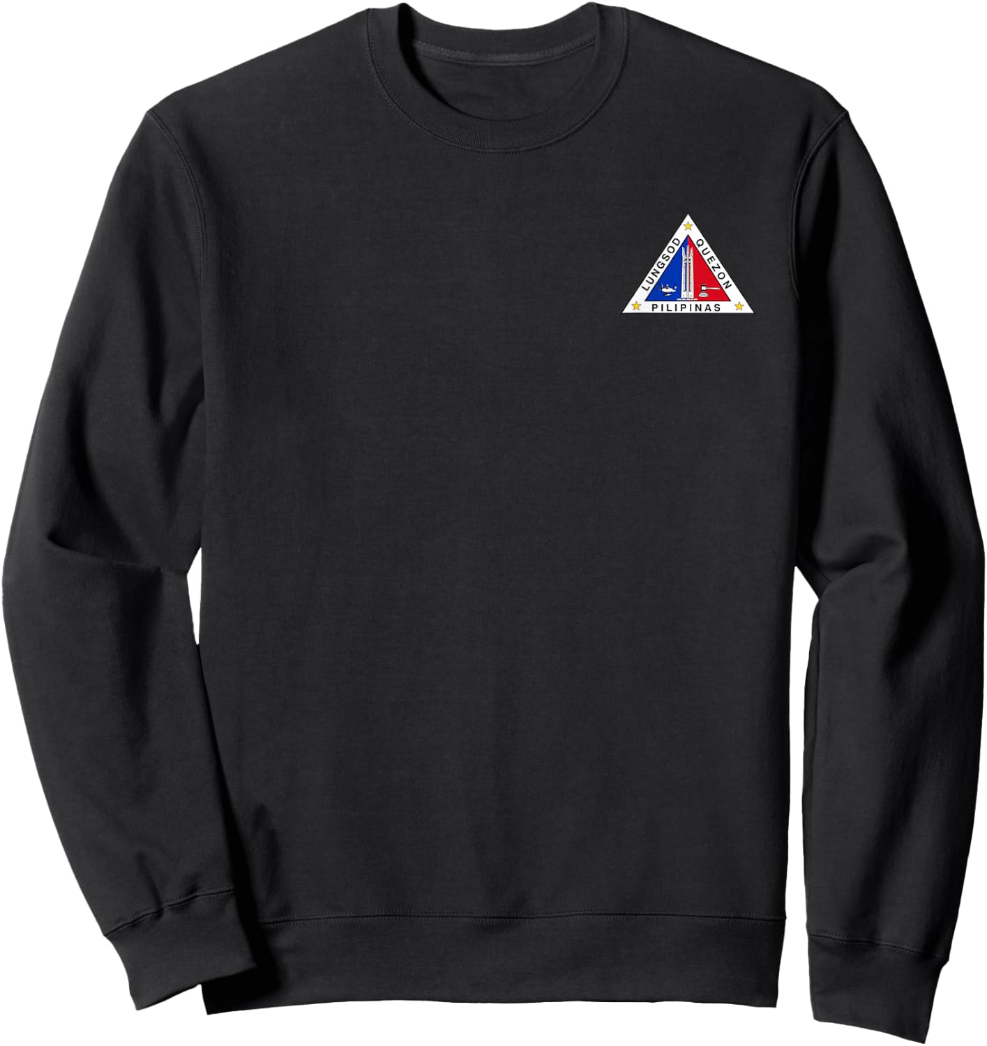Quezon City Philippines Flag Seal Sweatshirt - Sweatshirt | Black