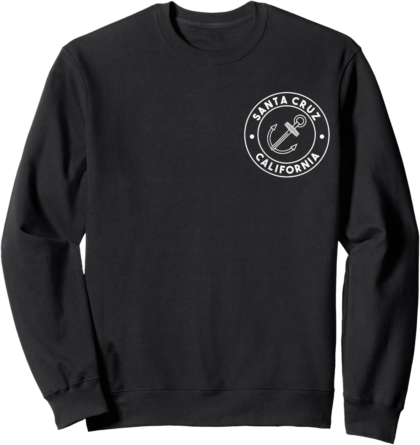 Santa Cruz California Souvenirs Pocket Logo Sweatshirt - Sweatshirt | Black