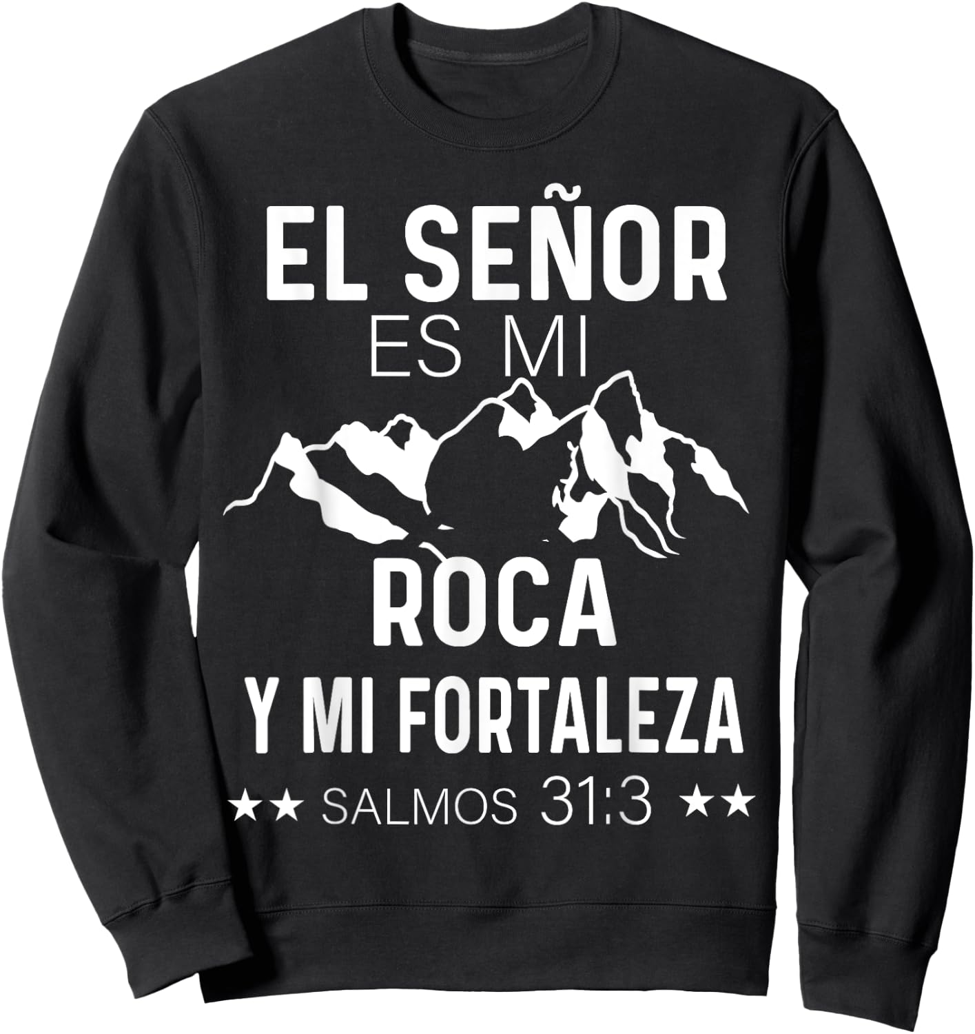 Camiseta cristiana en espanol Versiculo Spanish Christians Sweatshirt - Sweatshirt | Black