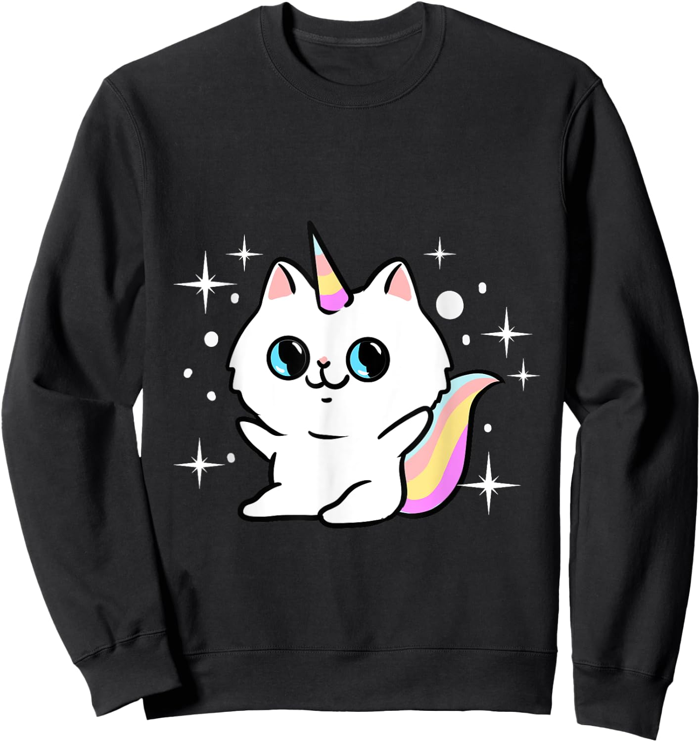 Caticorn Cat Unicorn Sweatshirt - Sweatshirt | Black