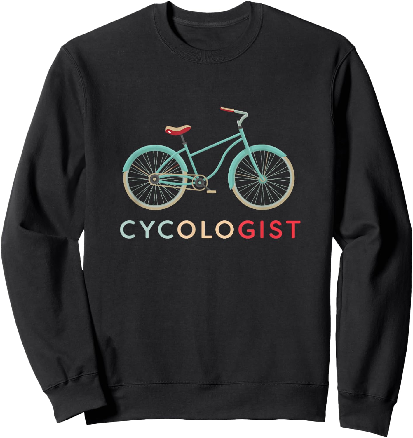 Cycologist Funny Vintage Bicycle design - Bike Cyclists Gift Sweatshirt - Sweatshirt | Black