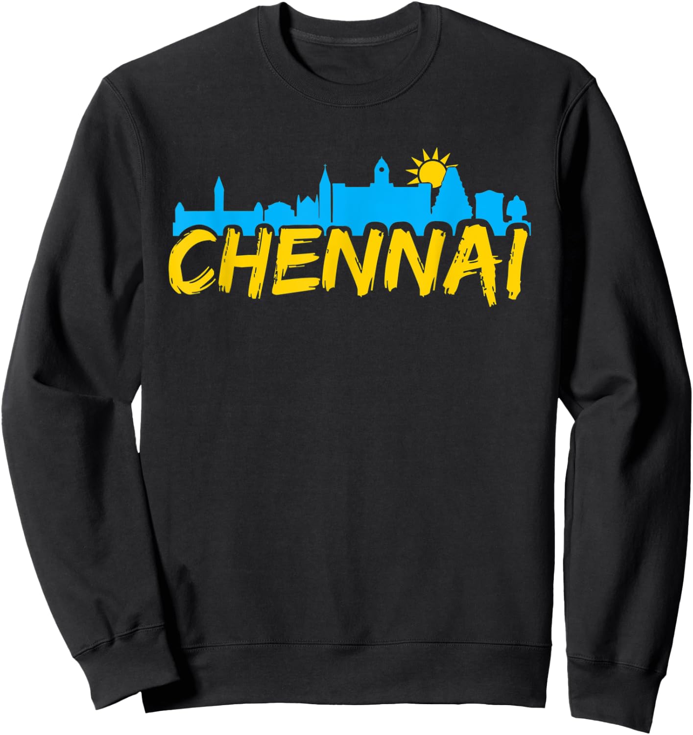 Chennai Madras Sky Tamil Tamilnadu Sweatshirt - Sweatshirt | Black