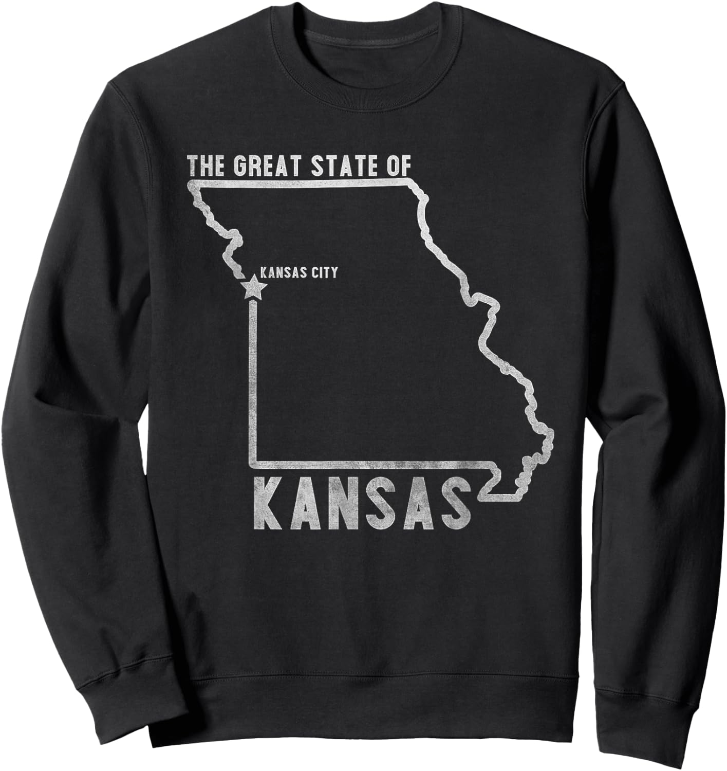 Great State of Kansas Sweatshirt - Sweatshirt | Black