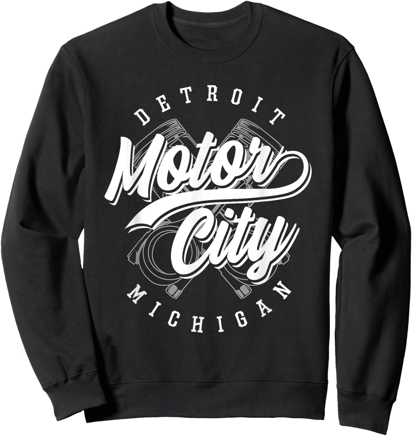 Classic Detroit Motor City Michigan Michiganians Pride Gift Sweatshirt - Sweatshirt | Black