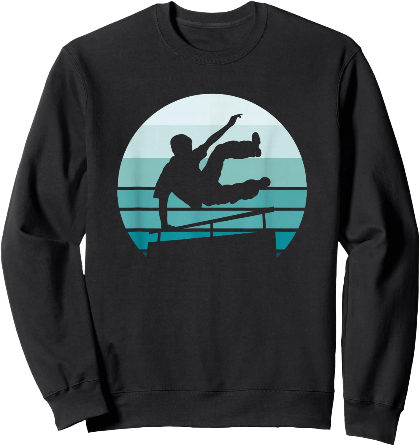 Parkour, Retro and Vintage style Silhouette Sweatshirt - Sweatshirt | Black