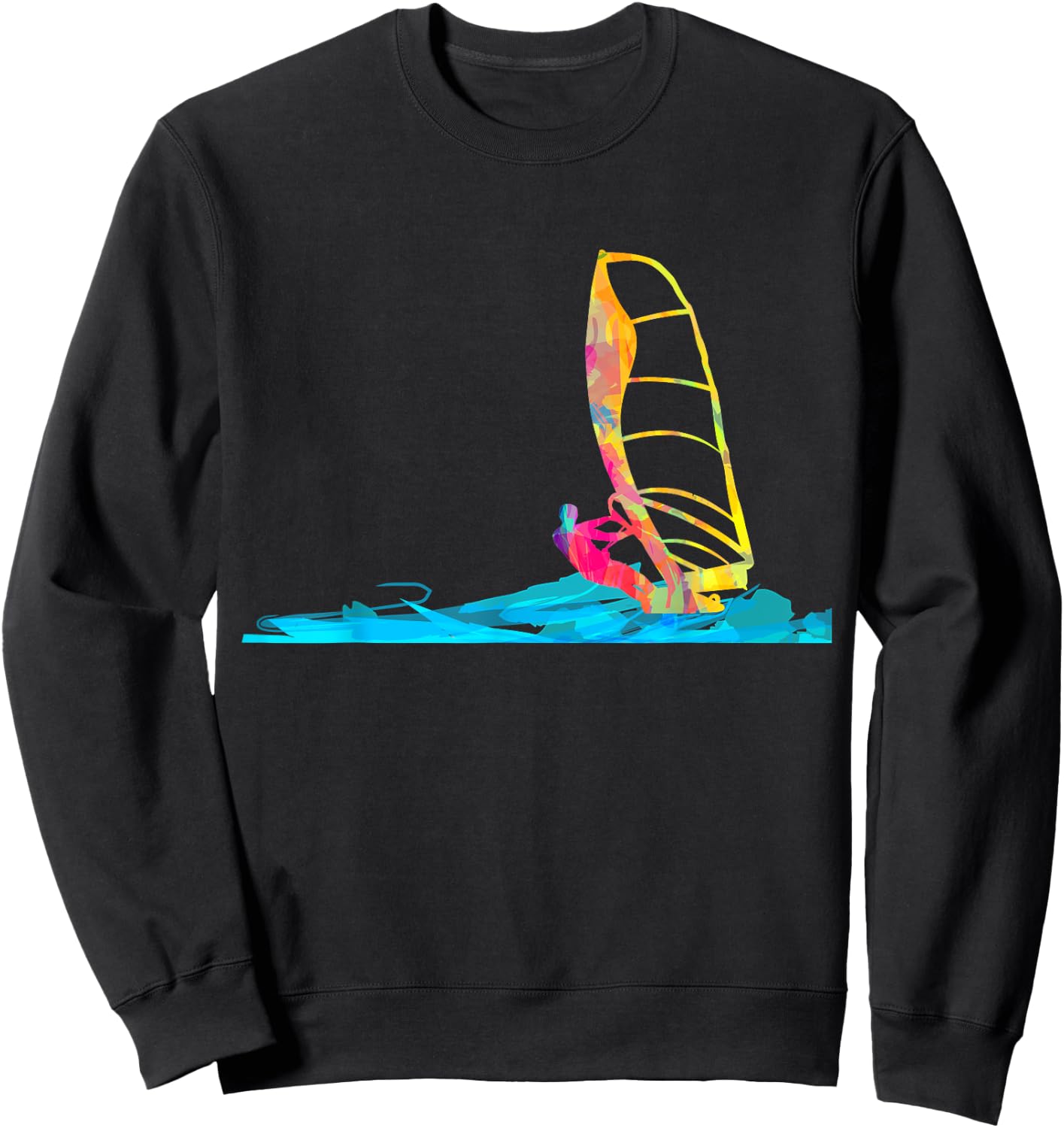 Windsurfing Windsurfer Gift Surfboard Sweatshirt - Sweatshirt | Black