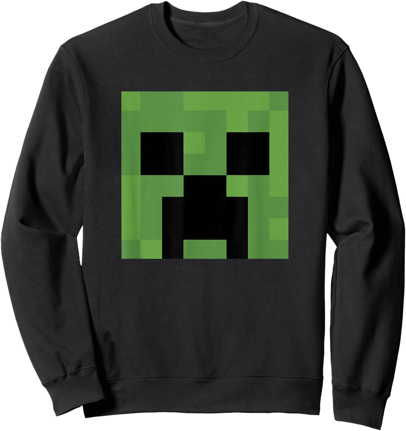 Minecraft Creeper Big Face Sweatshirt - Sweatshirt | Black
