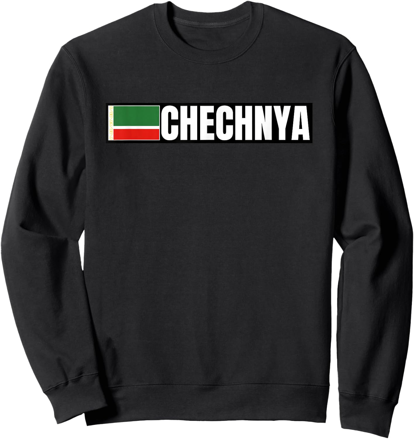 Chechnya Flag Sweatshirt - Sweatshirt | Black