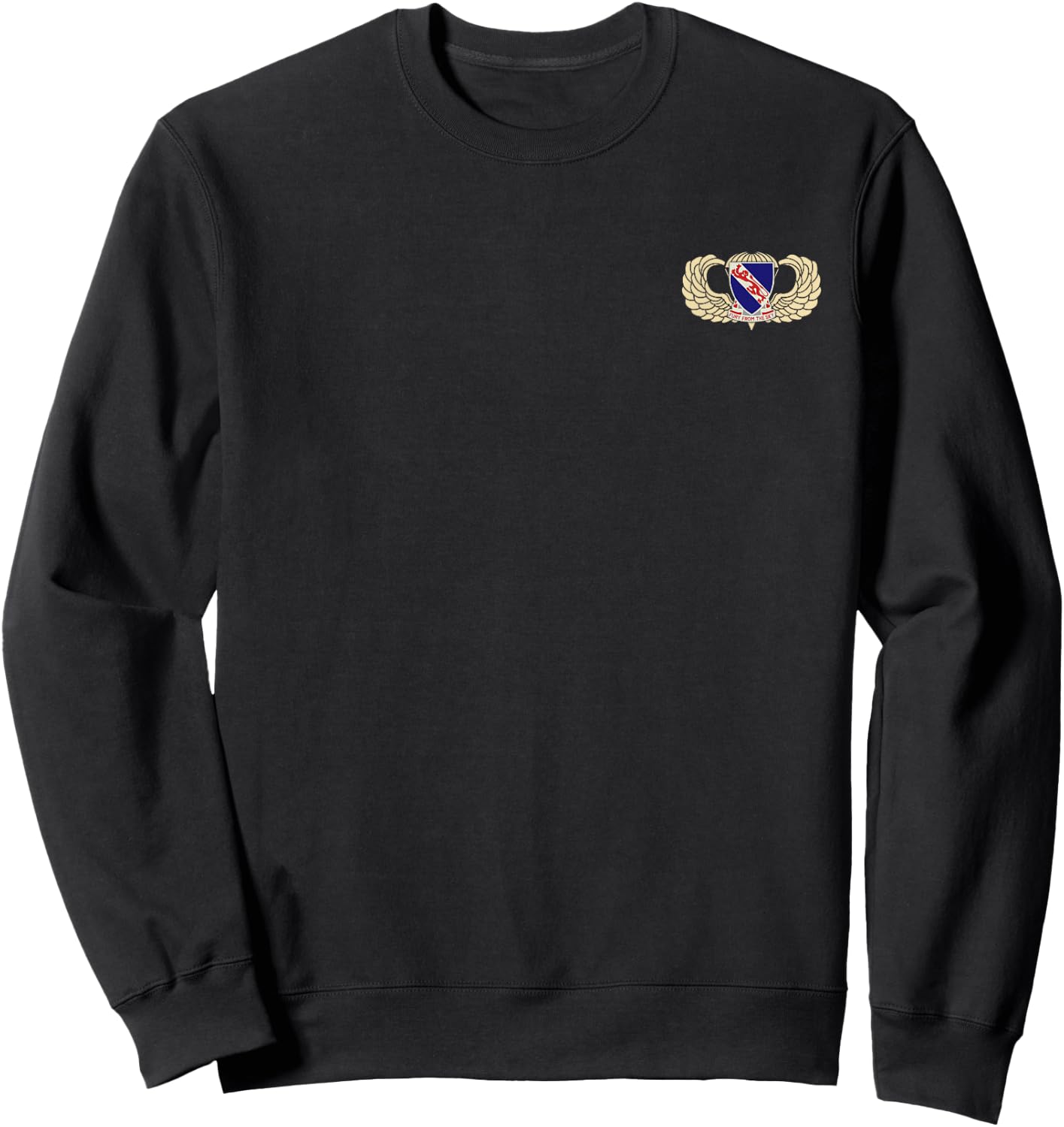 508th Airborne Infantry Regiment Flag Veteran Paratrooper Sweatshirt - Sweatshirt | Black