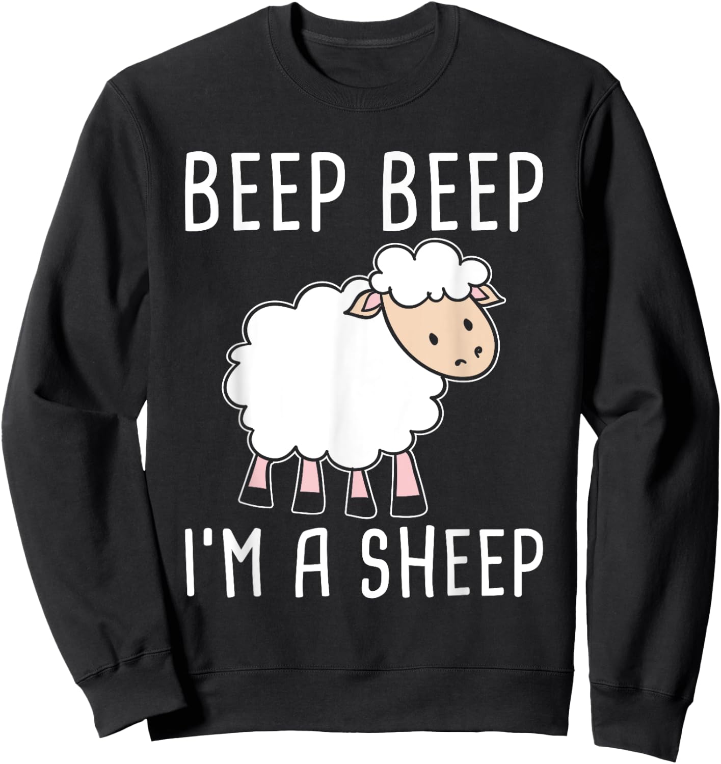 Funny Sheep Design for Farmers and Sheep Lovers Sweatshirt - Sweatshirt | Black