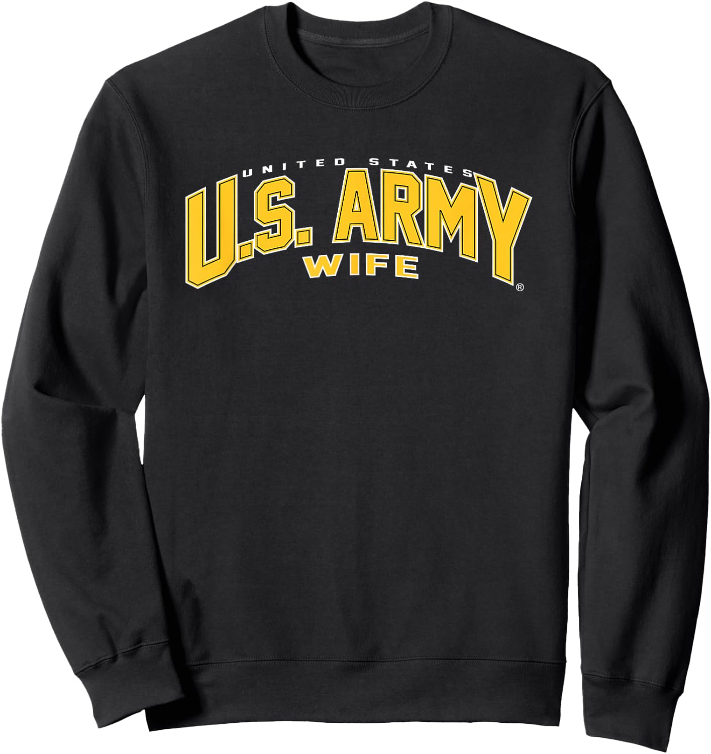 United States Army Military Wife Green Officially Licensed Sweatshirt - Sweatshirt | Black
