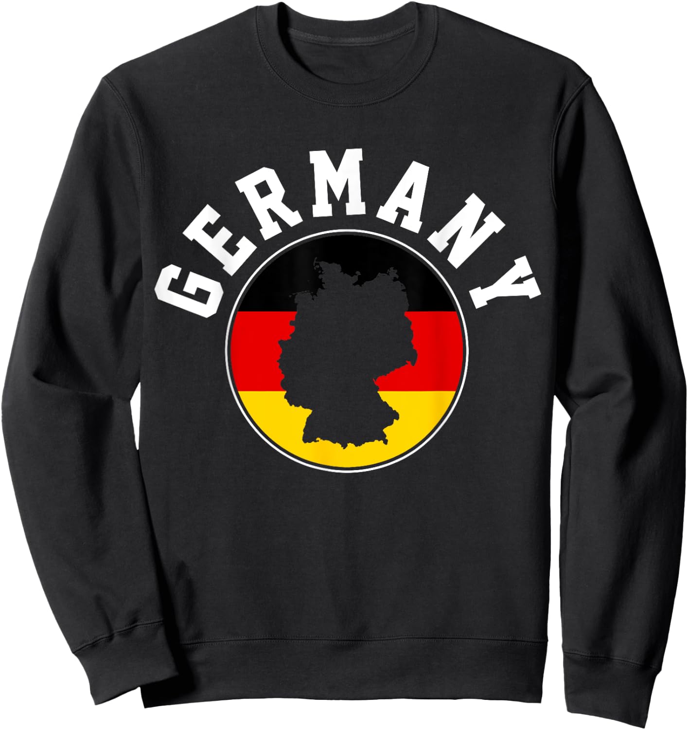 Germany German Flag Map Gift Sweatshirt - Sweatshirt | Black