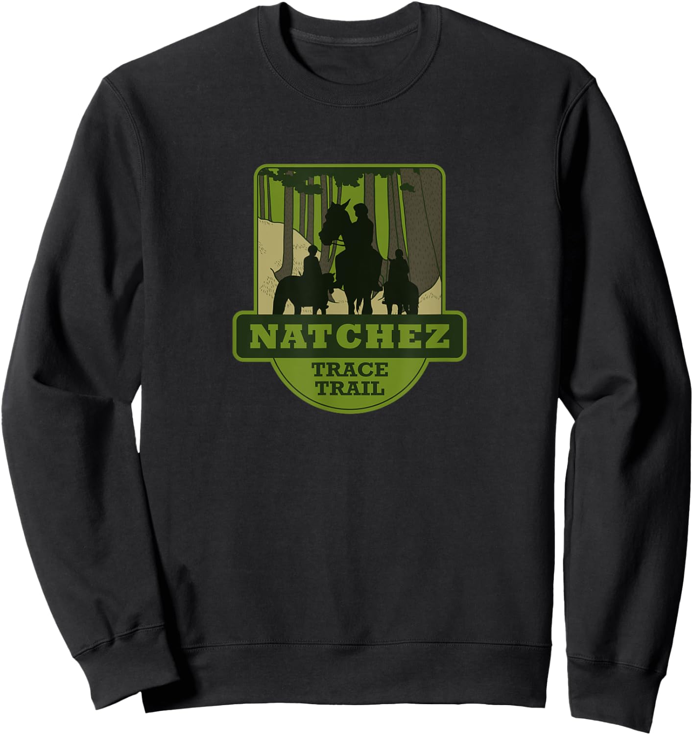 Natchez Trace Trail - Horseback riding Sweatshirt - Sweatshirt | Black