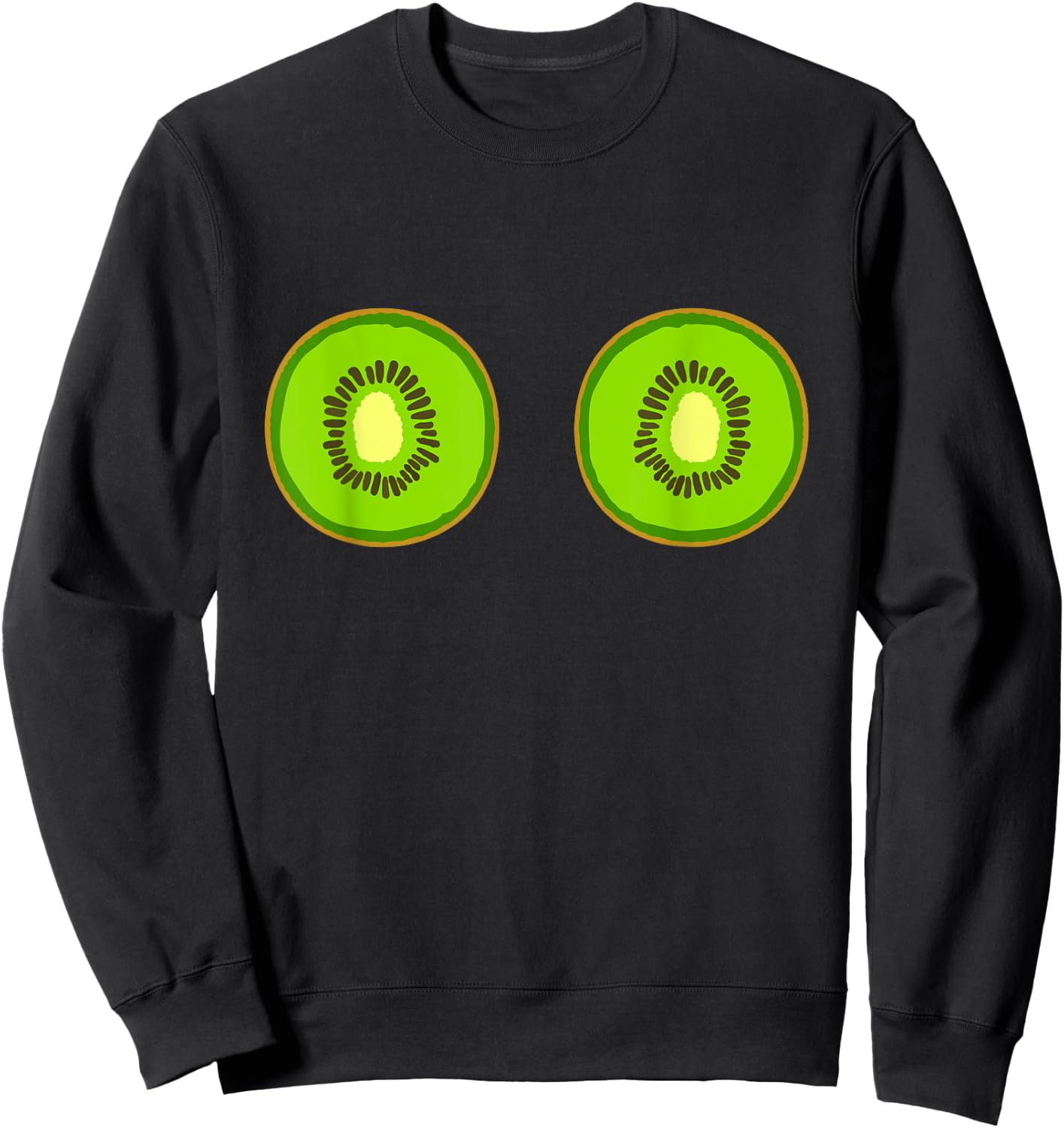 Funny Kiwi Boobs Bra Titties Tits Breast Boobies Sweatshirt - Sweatshirt | Black