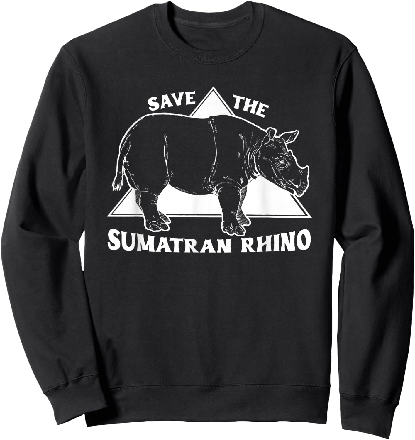 Save The Rhinos - Sumatran Rhino Sweatshirt - Sweatshirt | Black