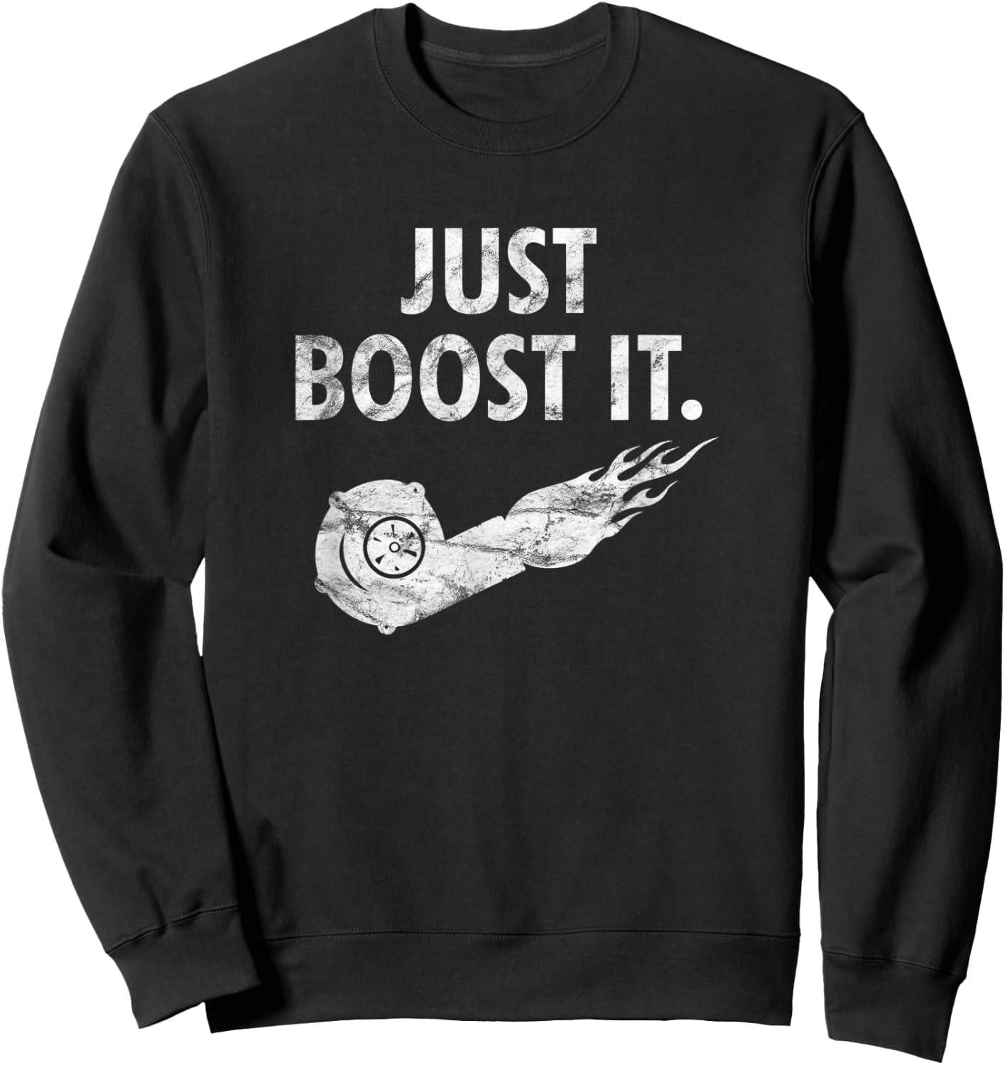 Just Boost it Vintage Turbo Sweatshirt - Sweatshirt | Black