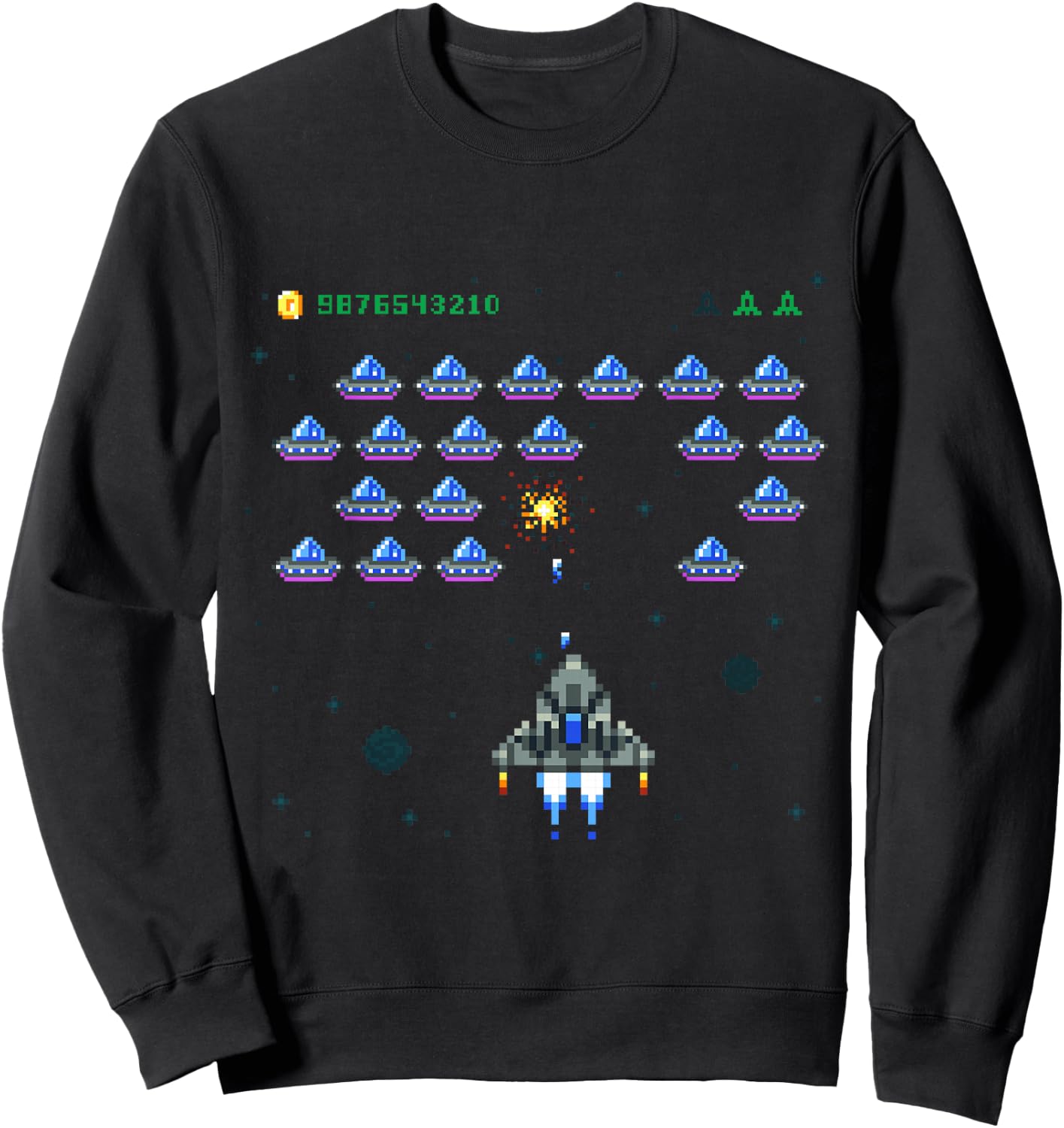 Street Gamer, I Love Gaming, Vintage Old Style Shooting Game Sweatshirt - Sweatshirt | Black