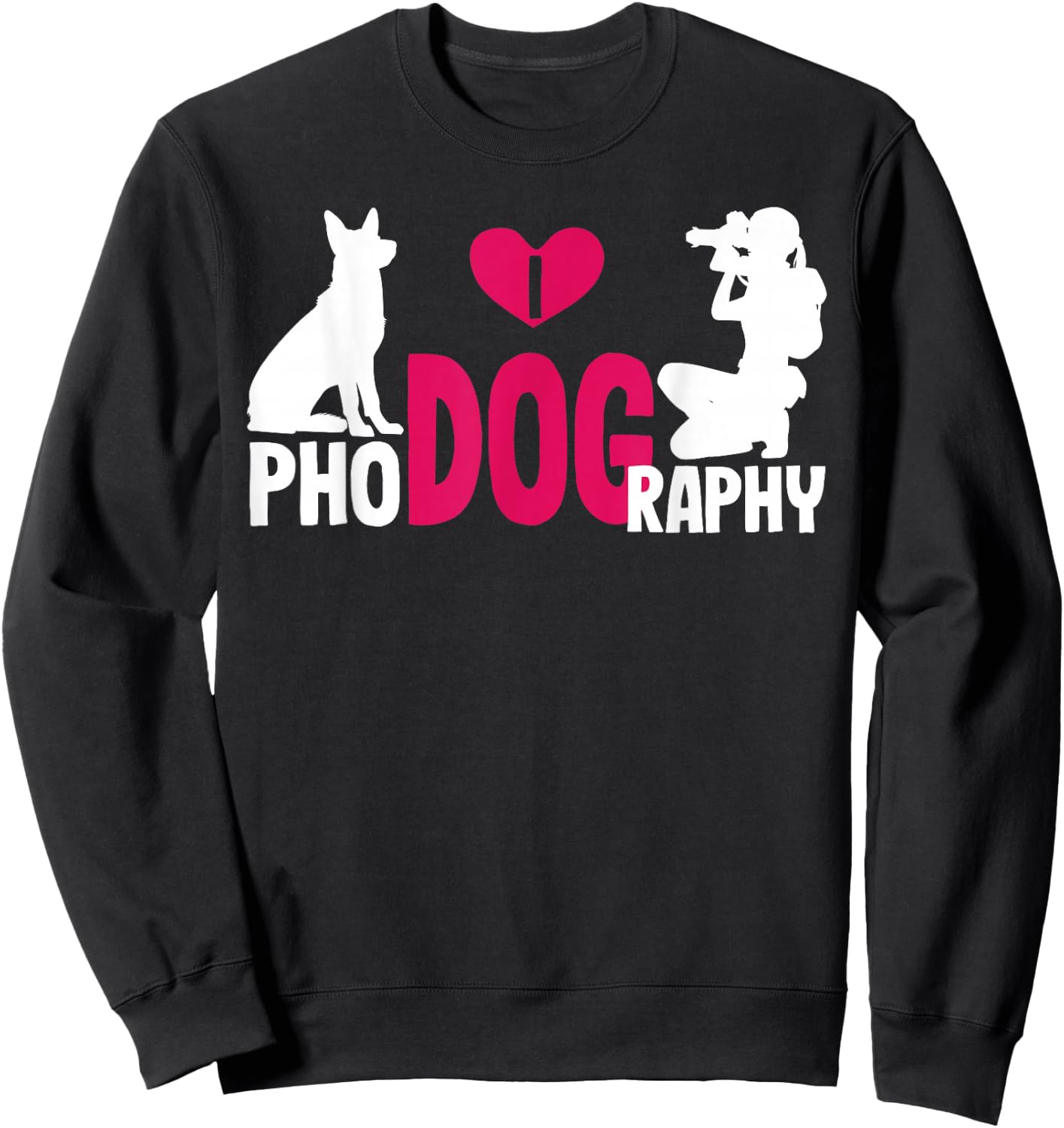 I Phodography Dog Photography Photographer Camera Photo Gift Sweatshirt - Sweatshirt | Black