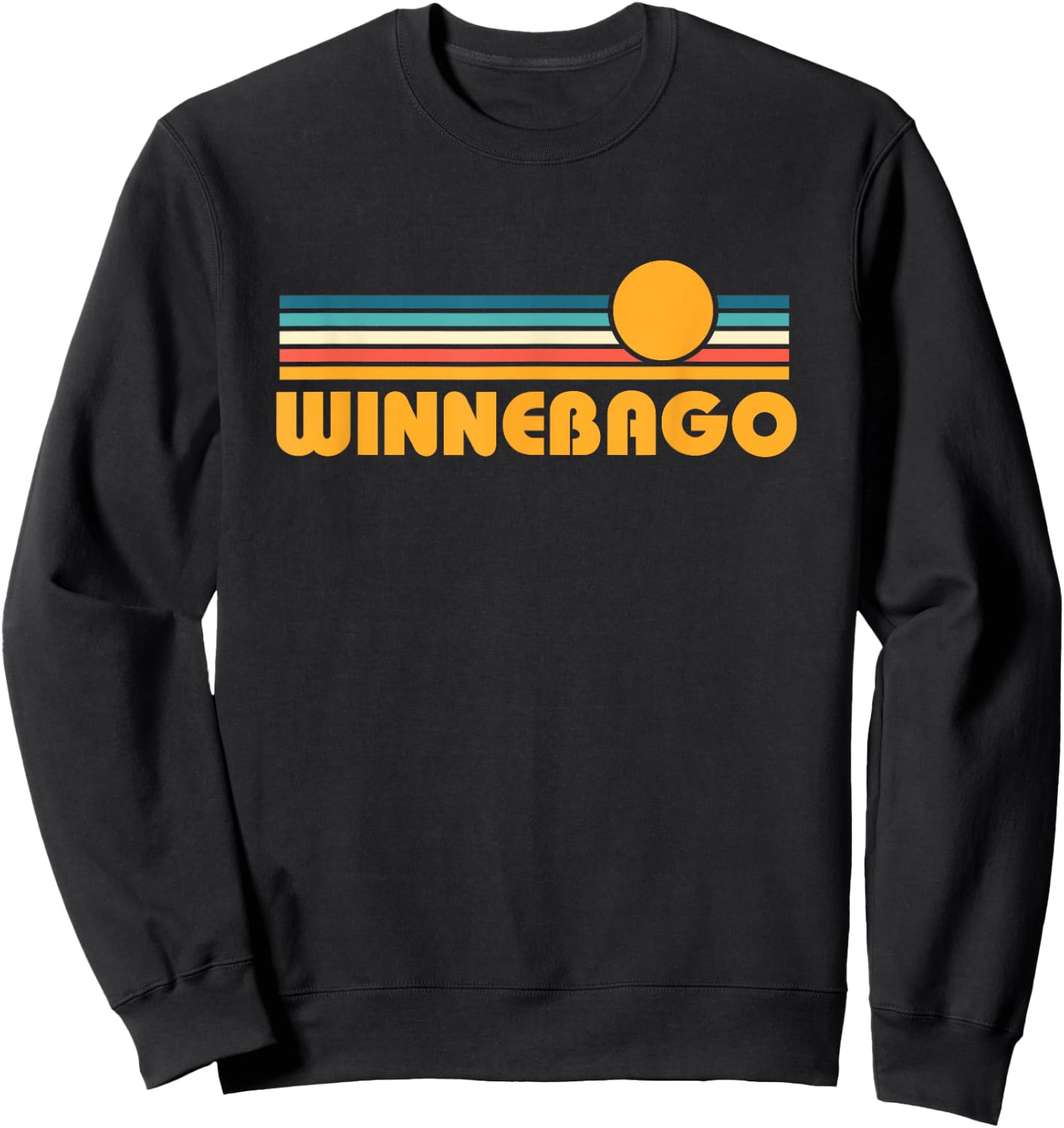 Retro Winnebago Minnesota Sunset Sweatshirt - Sweatshirt | Black