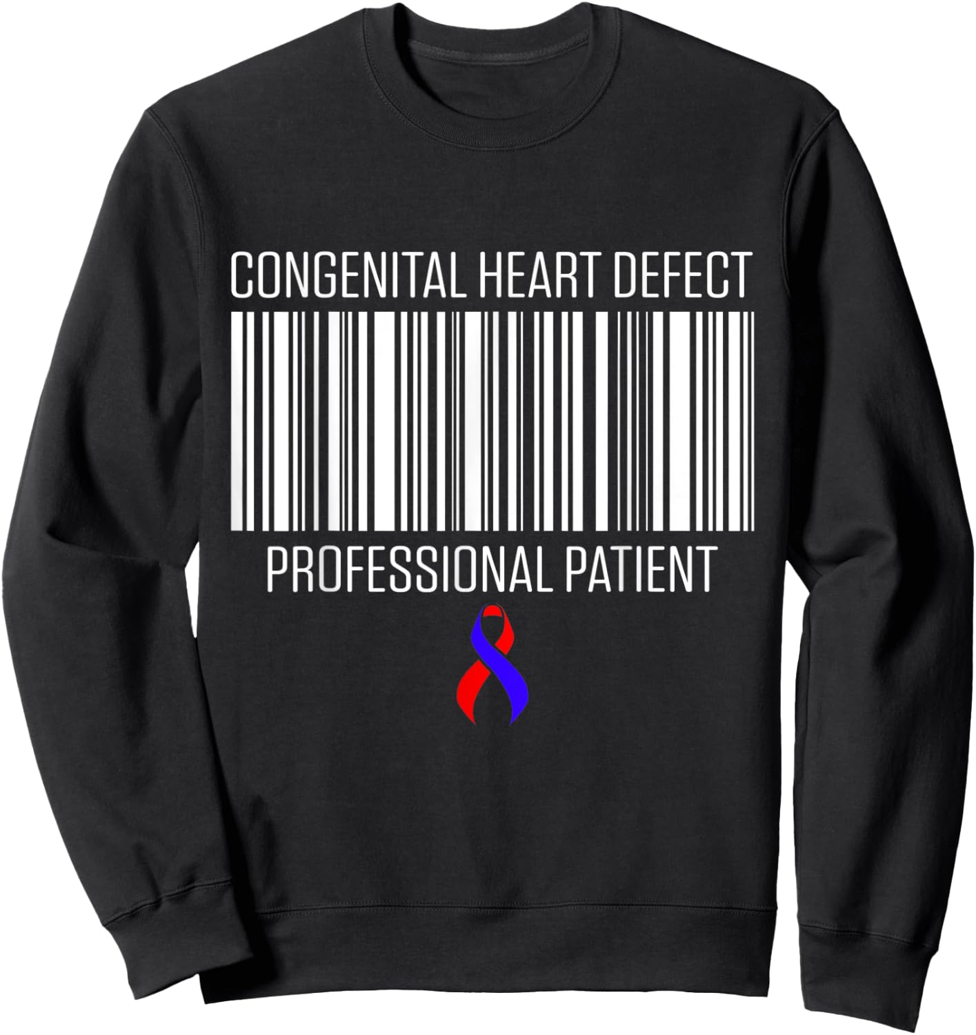 Congenital Heart Disease Defect Survivor Patient CHD Warrior Sweatshirt - Sweatshirt | Black