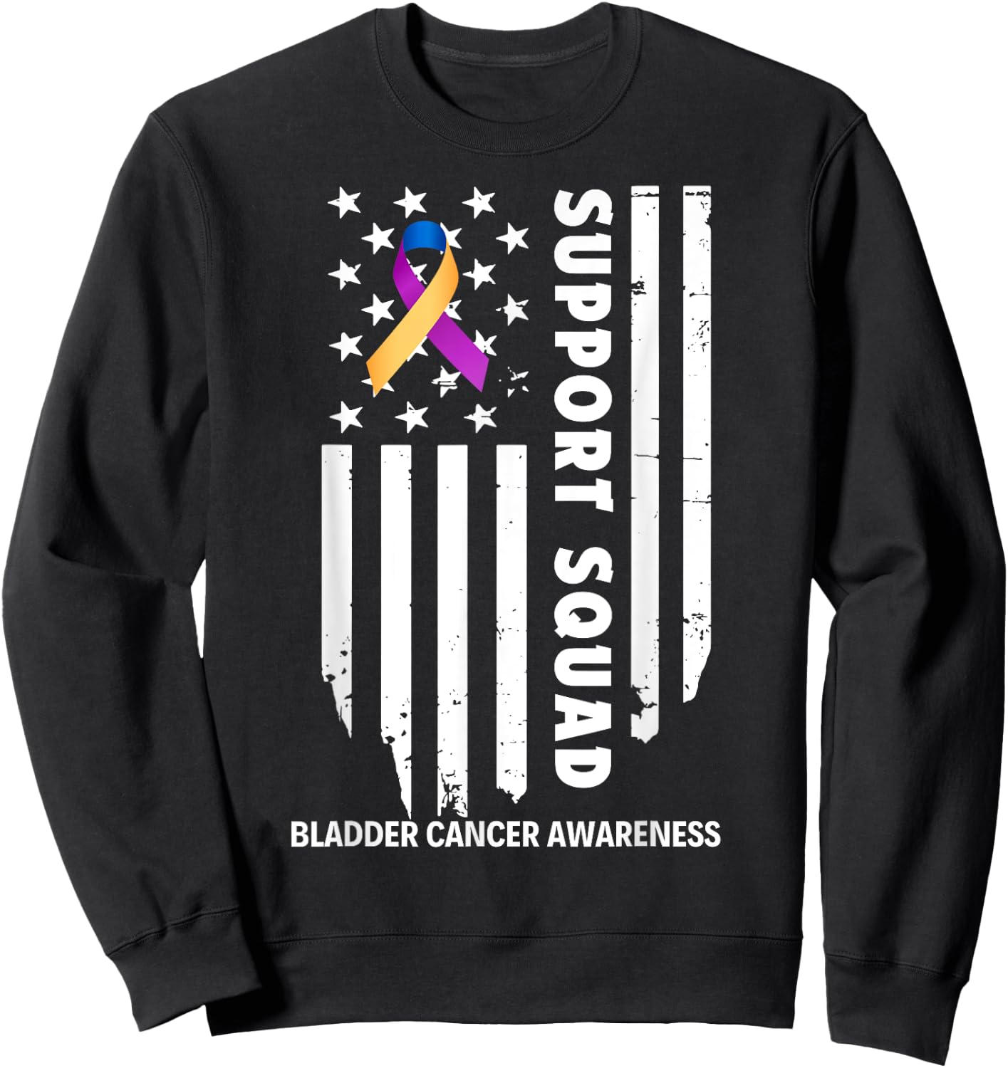 Bladder Cancer Awareness Support Team Squad For Man Woman Sweatshirt - Sweatshirt | Black