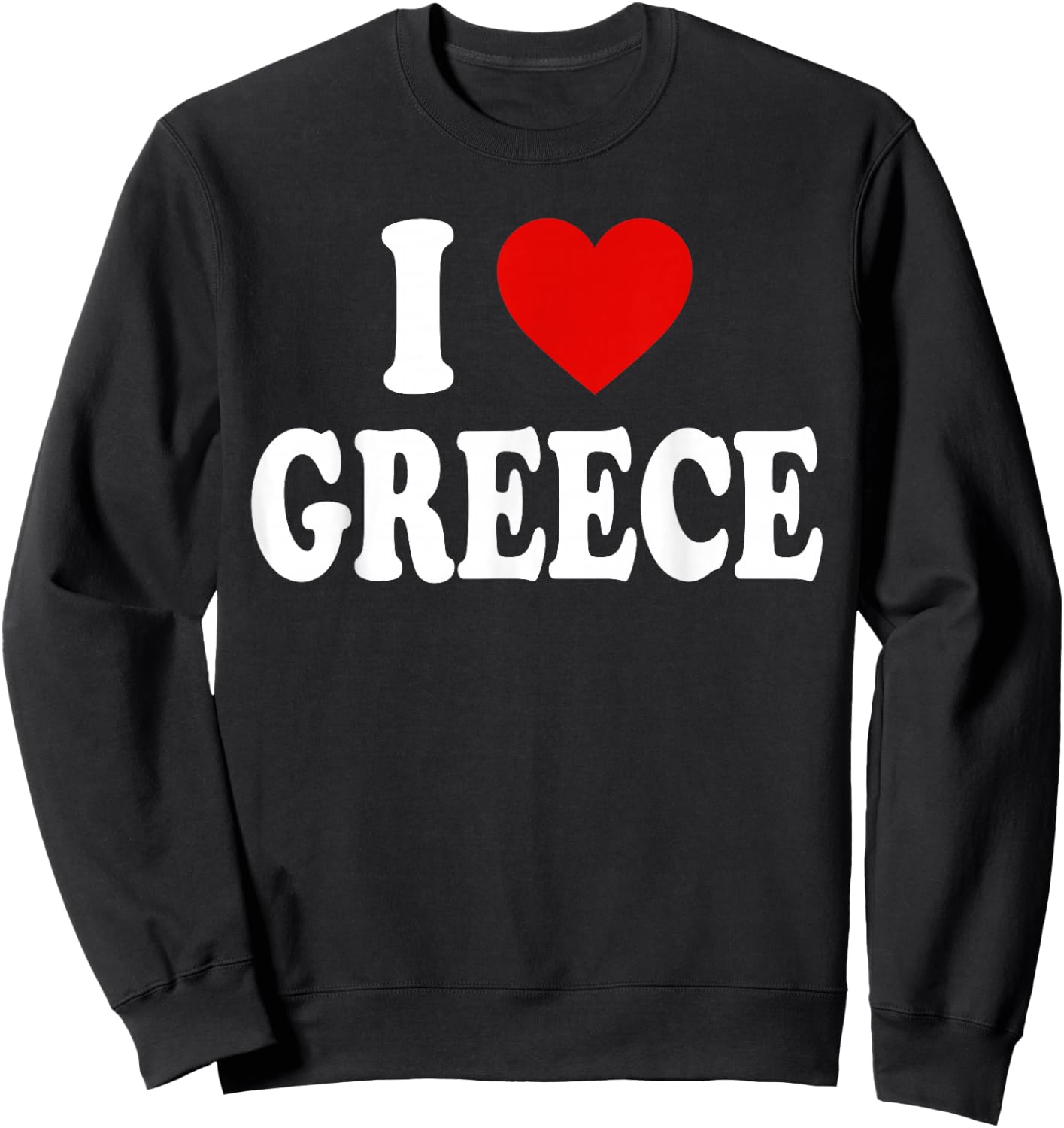 I Heart Love Greece Sweatshirt - Sweatshirt | Black