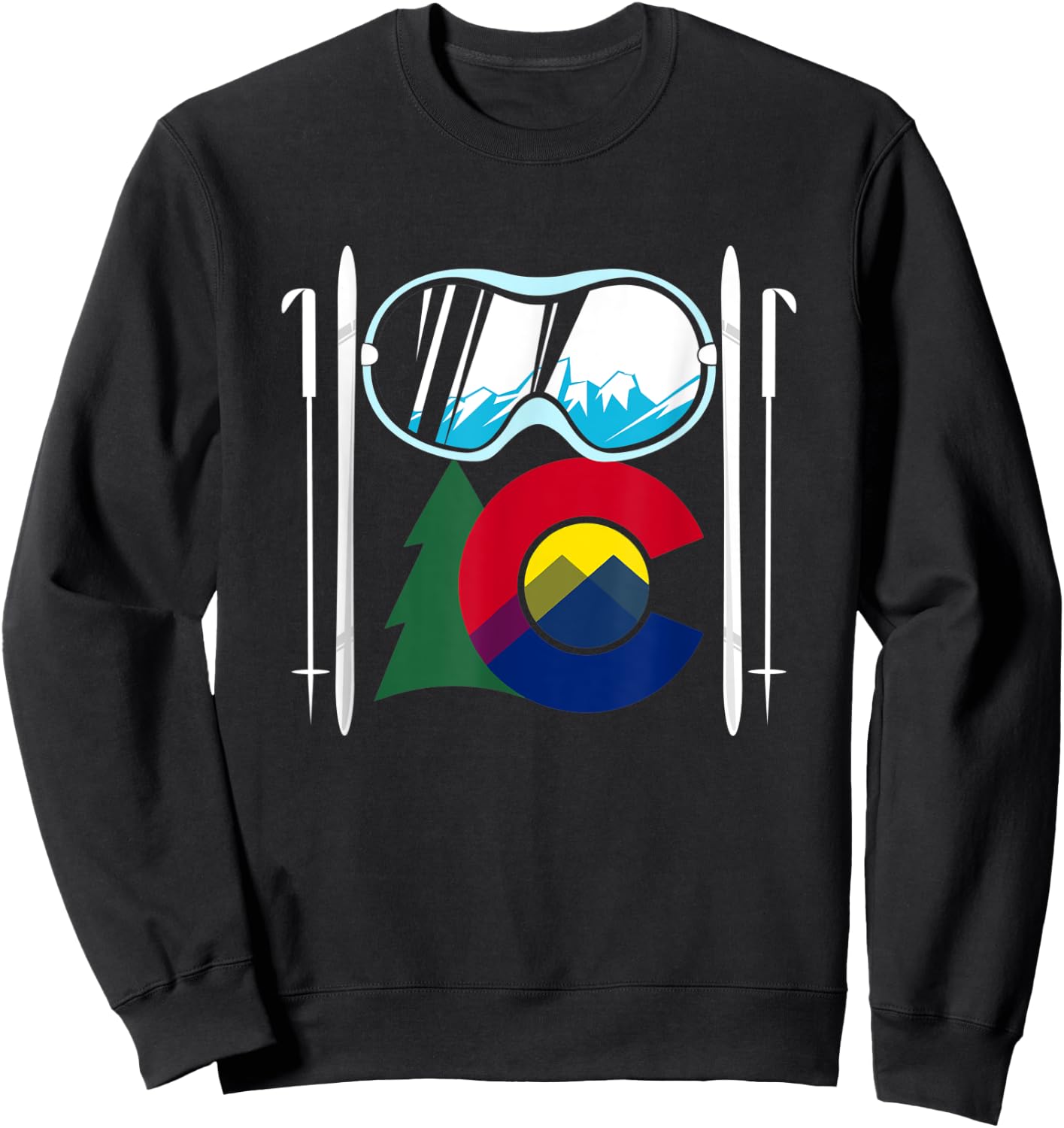 Funny XC Skiing Cross-Country Ski Gift Sweatshirt - Sweatshirt | Black