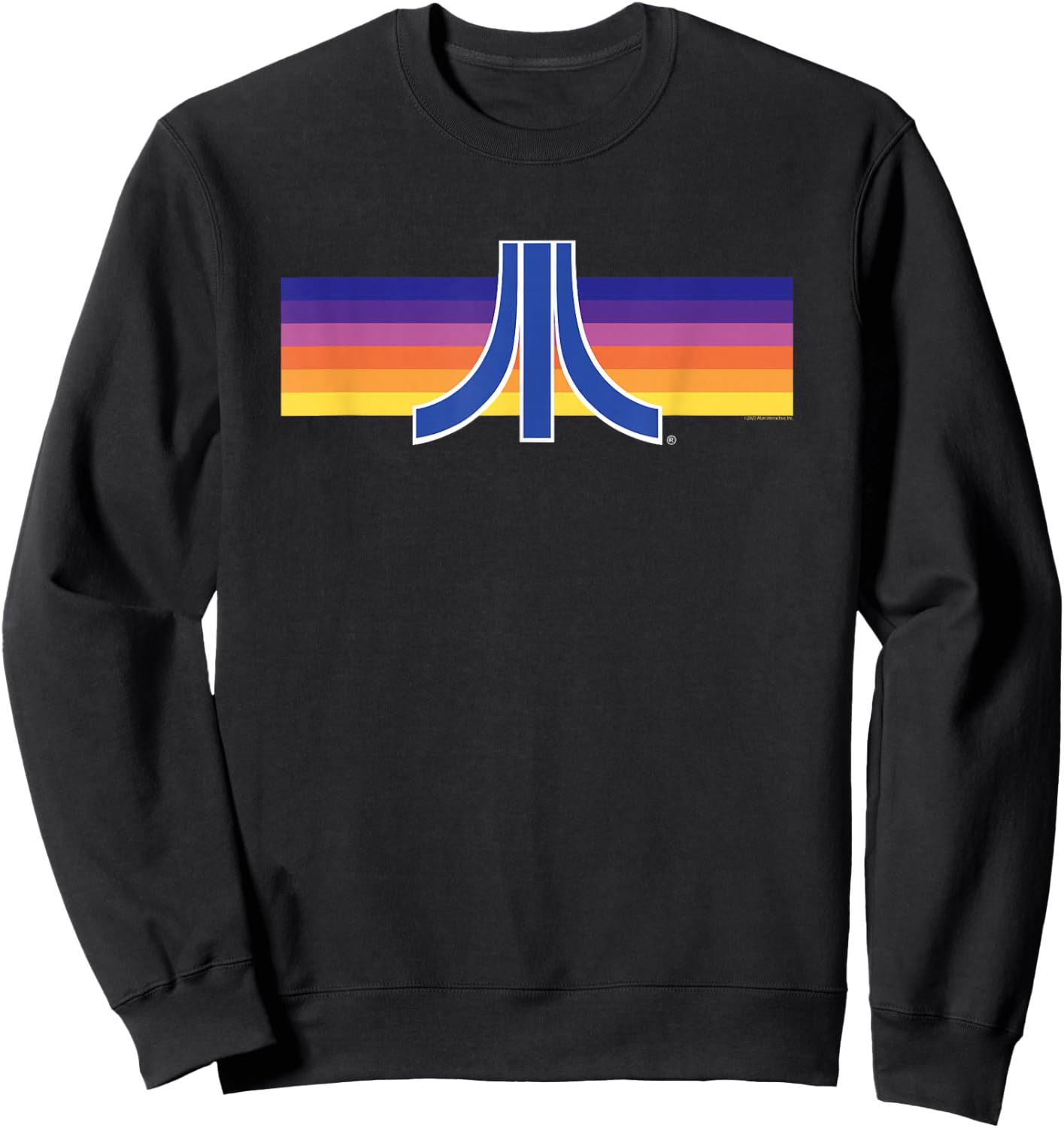 Atari Retro Sunset Vintage Gaming Logo Sweatshirt - Sweatshirt | Black