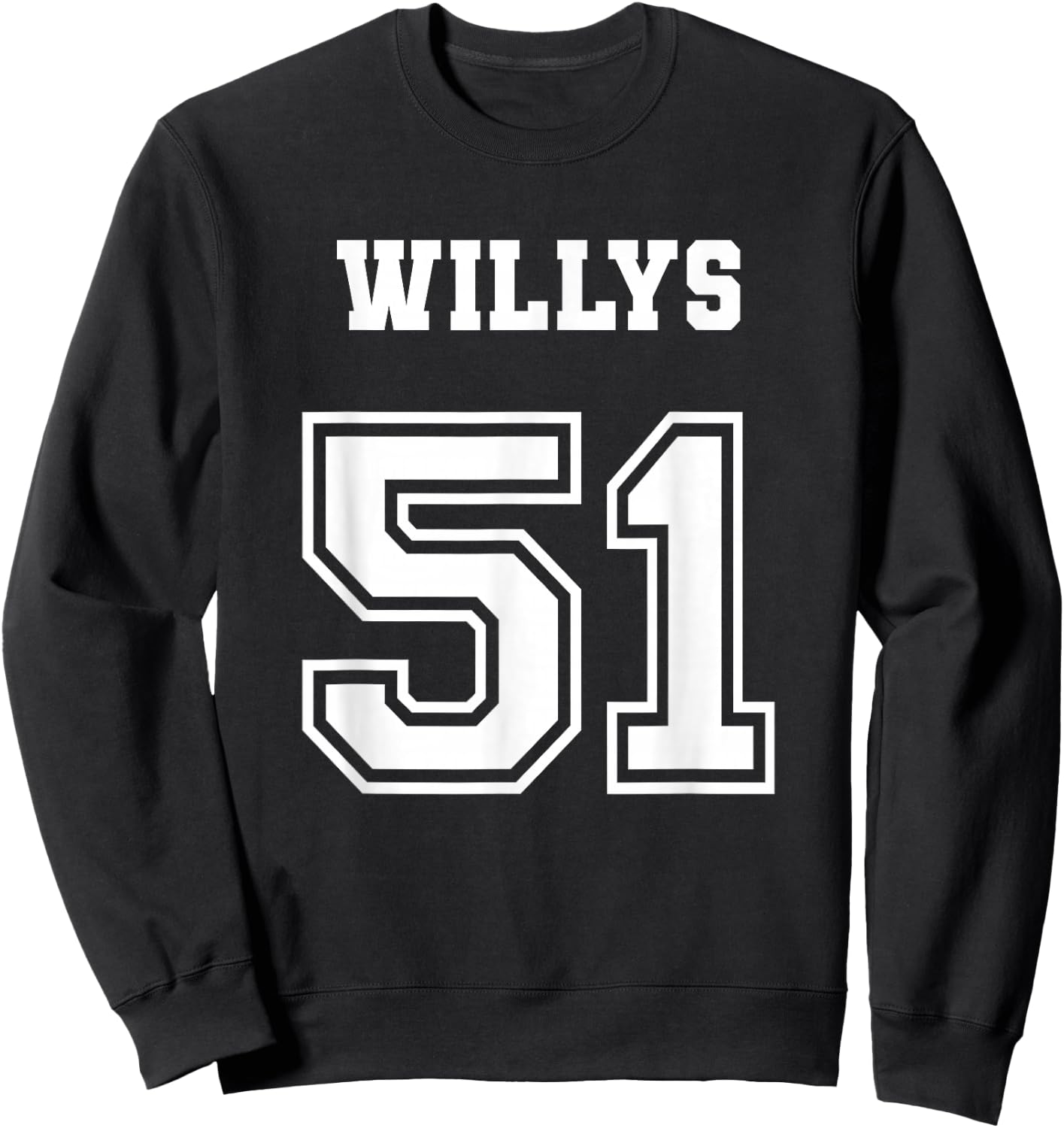 Jersey Style 51 1951 Willys 4x4 Vintage MB Army Truck Car Sweatshirt - Sweatshirt | Black