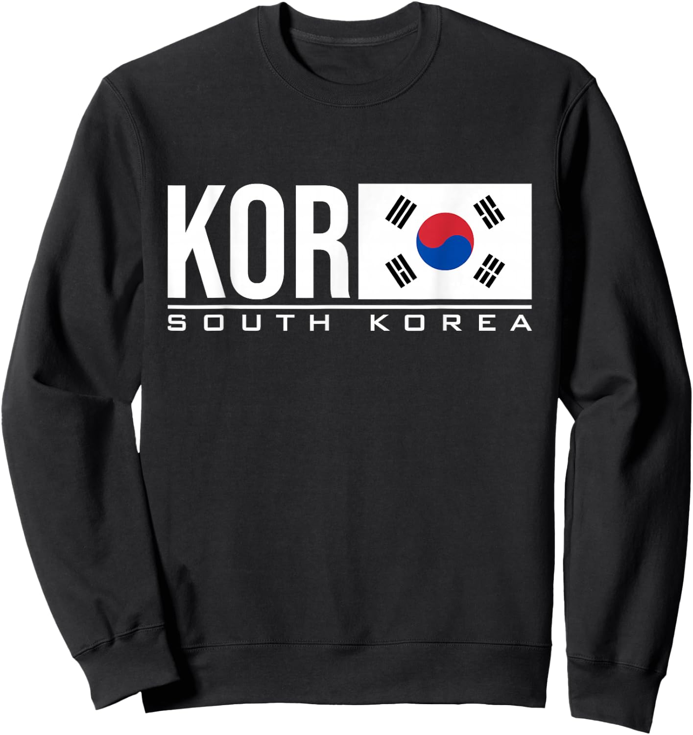 South Korea Flag Korean Country Code Kor Sports Games Sweatshirt - Sweatshirt | Black