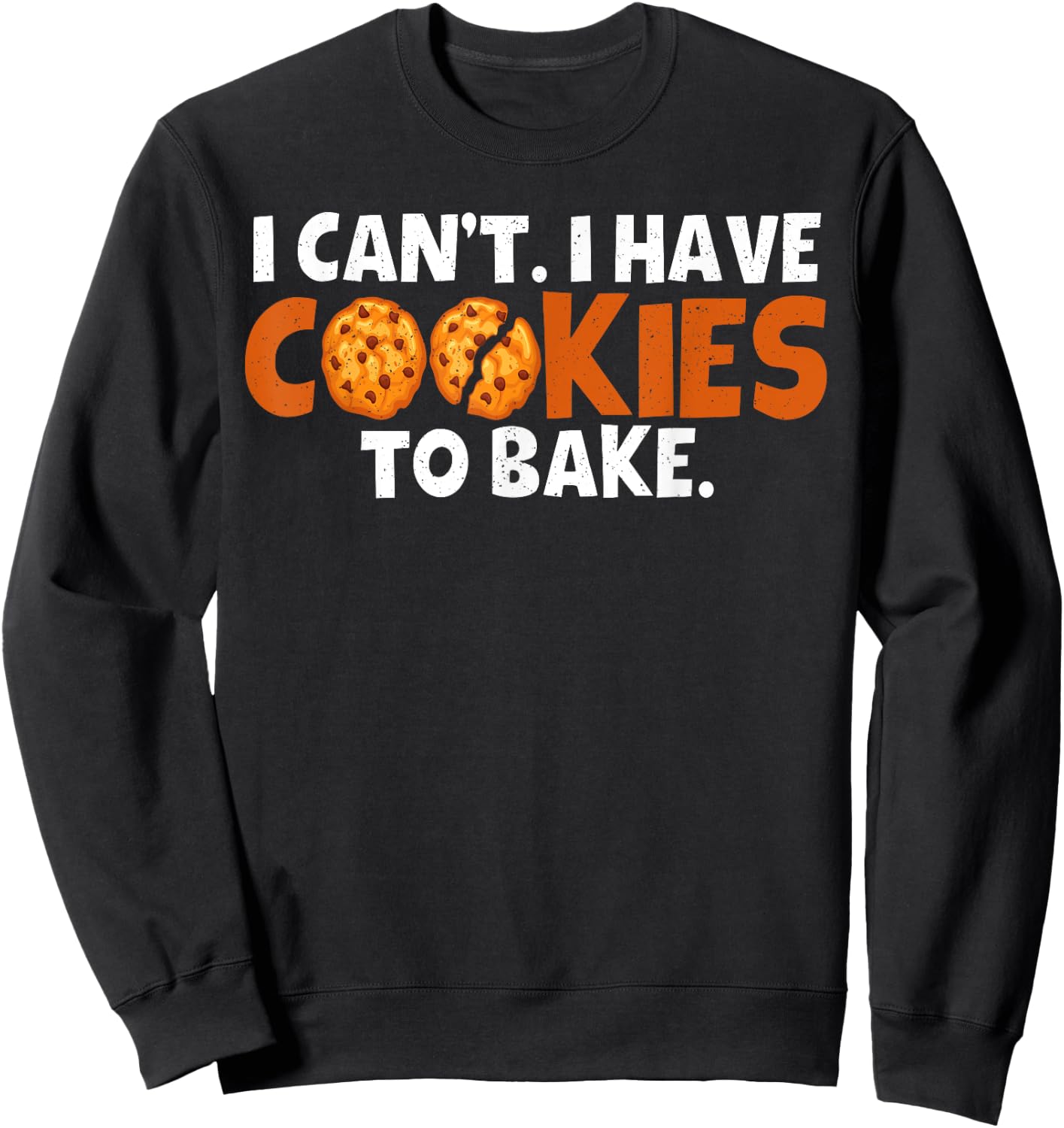 Cute Cookie Baking Design Women Cookie Baker Baking Sweatshirt - Sweatshirt | Black