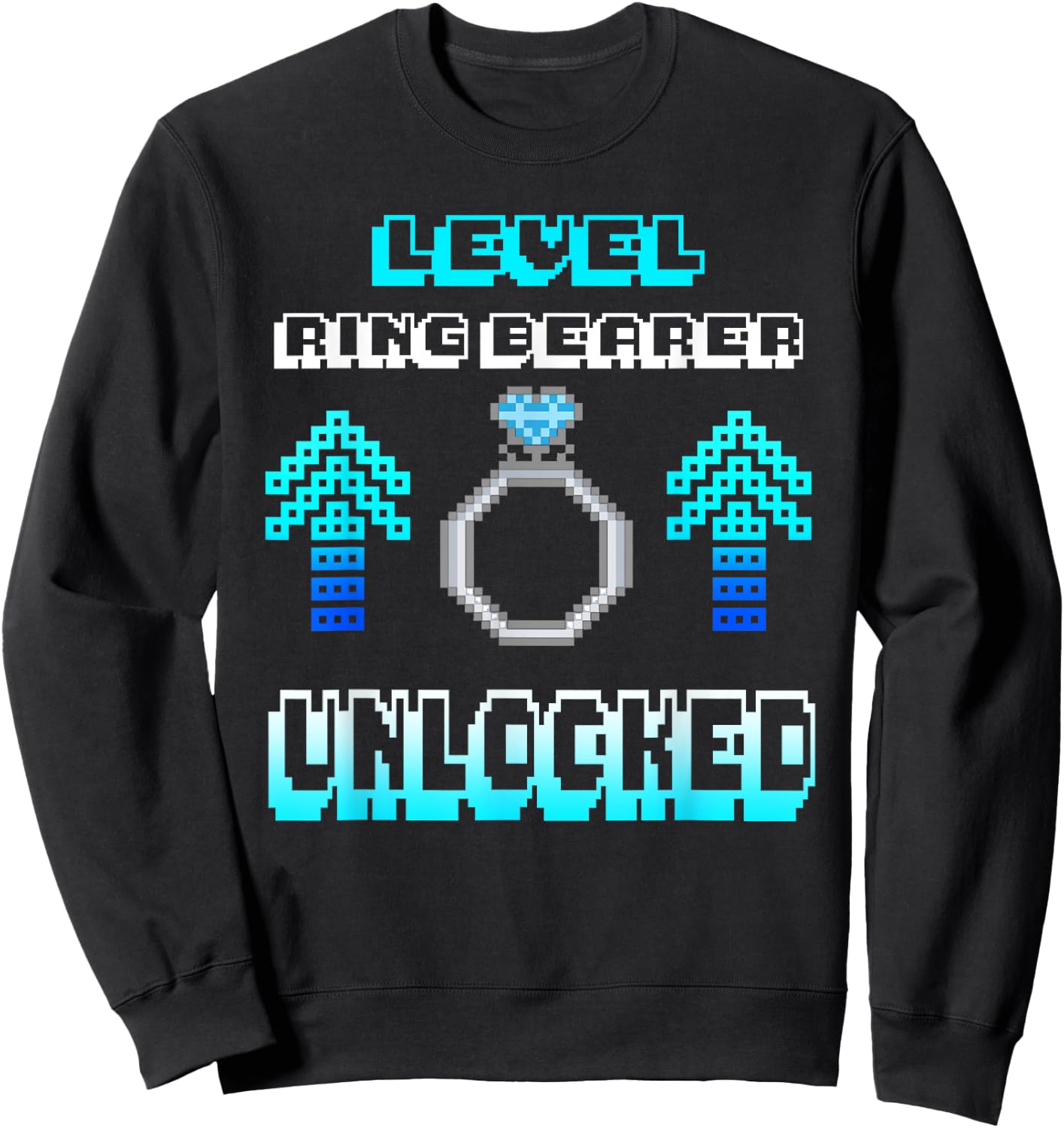 Level Ring Wedding Bearer Unlocked Boys Security Kids Gift Sweatshirt - Sweatshirt | Black