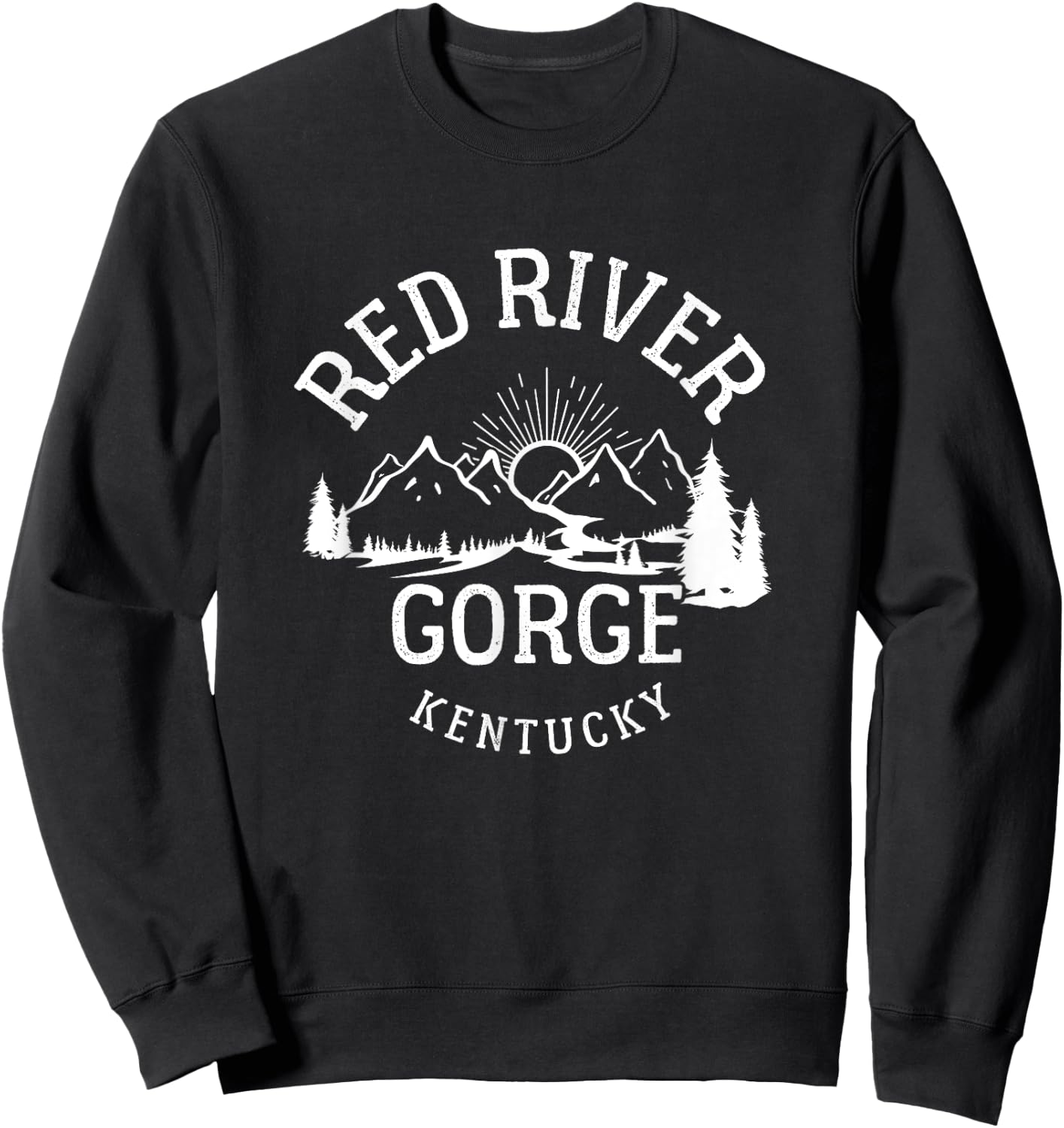 Red River Gorge Hike Kentucky Parks Hiking Sweatshirt - Sweatshirt | Black