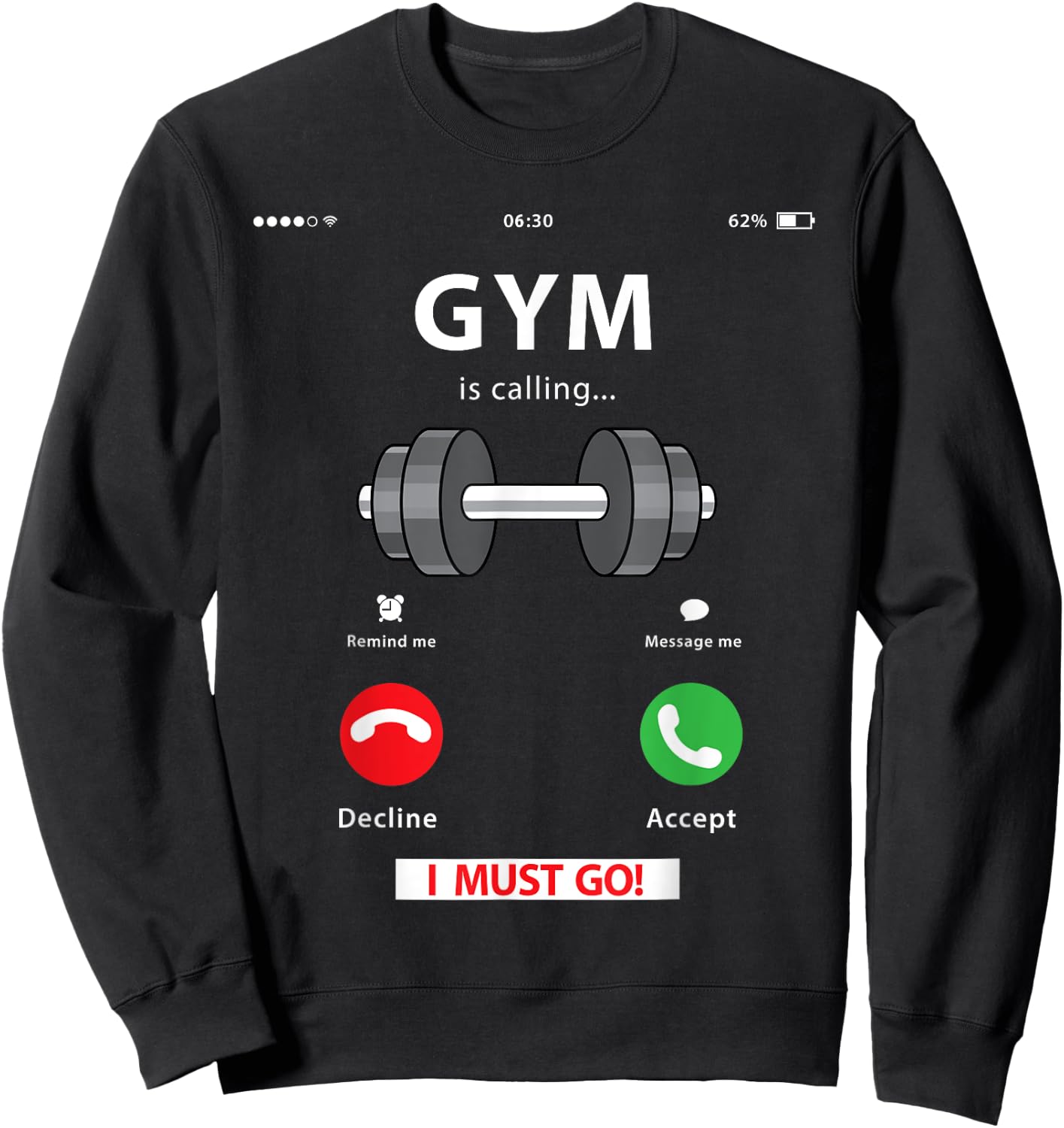 Funny Gym Lover Gift | Workout, Fitness, Weightlifting Humor Sweatshirt - Sweatshirt | Black
