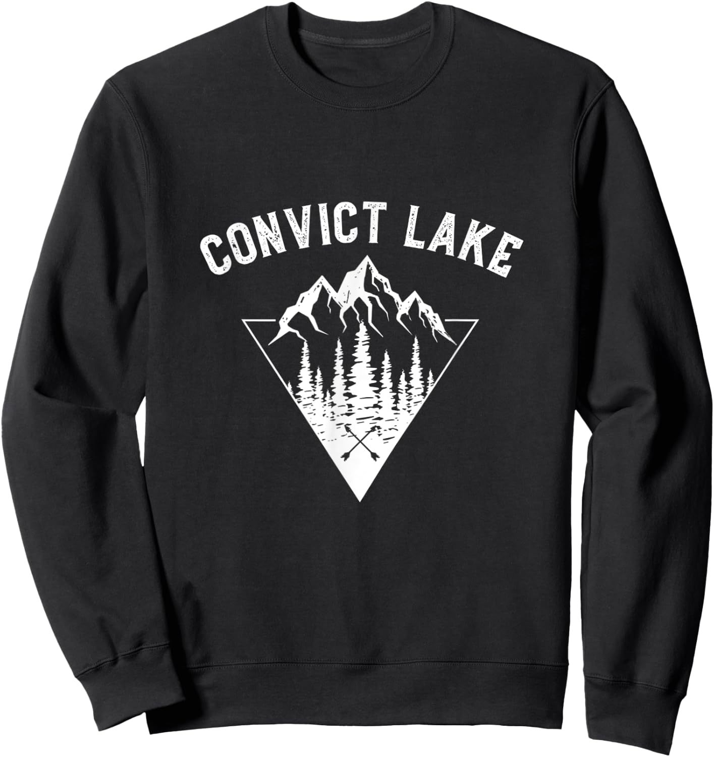 Convict Lake CA California Travel Fishing Camping Souvenir Sweatshirt - Sweatshirt | Black