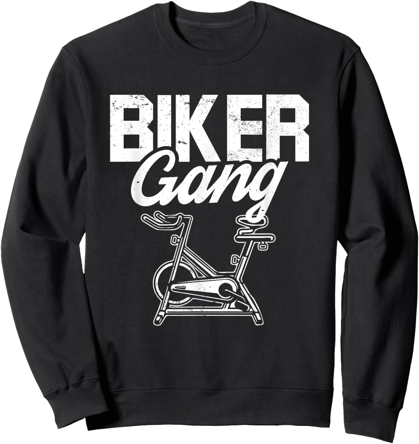 Biker Gang I Spin Saying I Gym Workout I Spinning Class Sweatshirt - Sweatshirt | Black