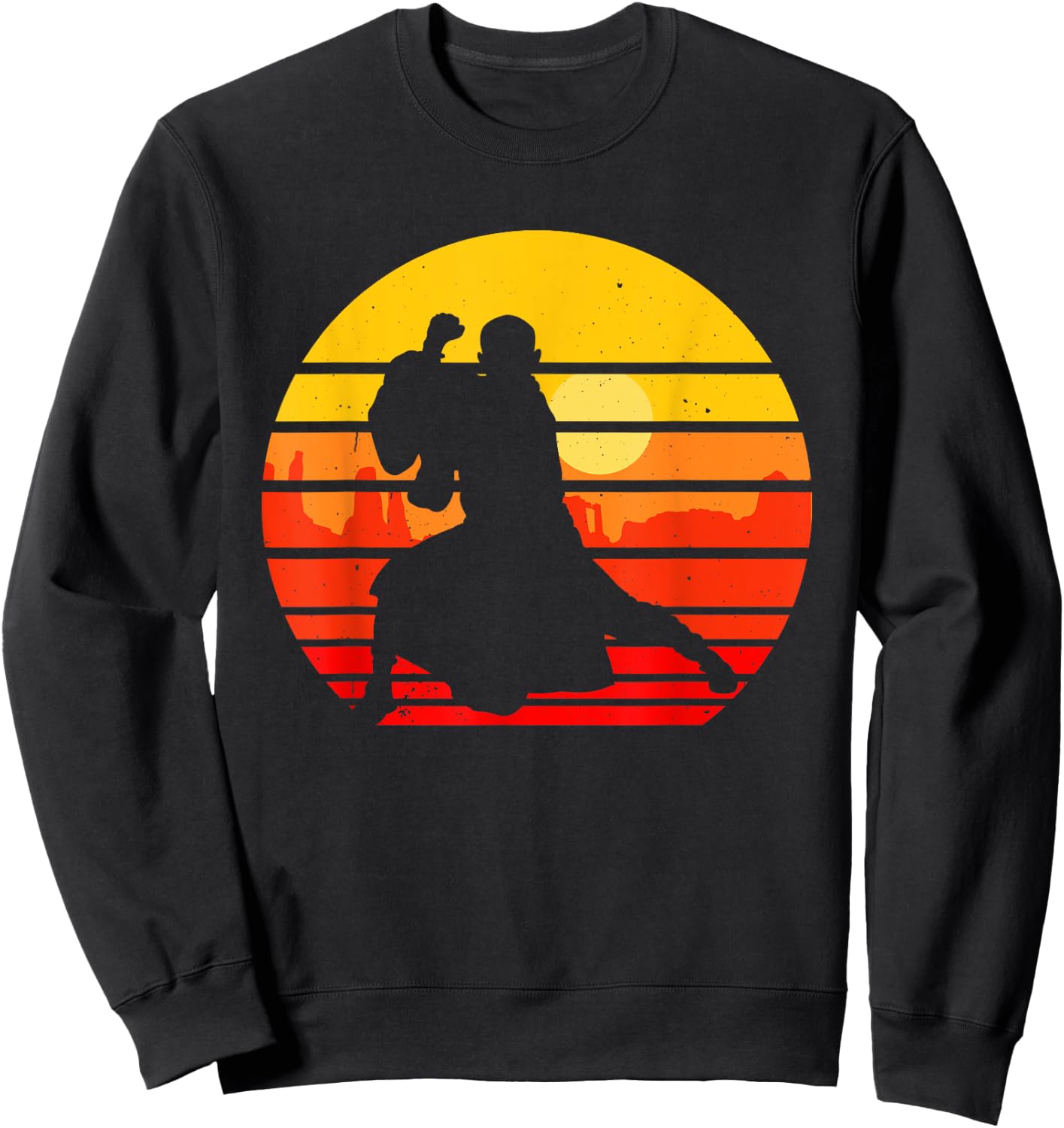 Vintage Shaolin Monk Wu-Yi Kung Fu Retro Martial Arts Sweatshirt - Sweatshirt | Black